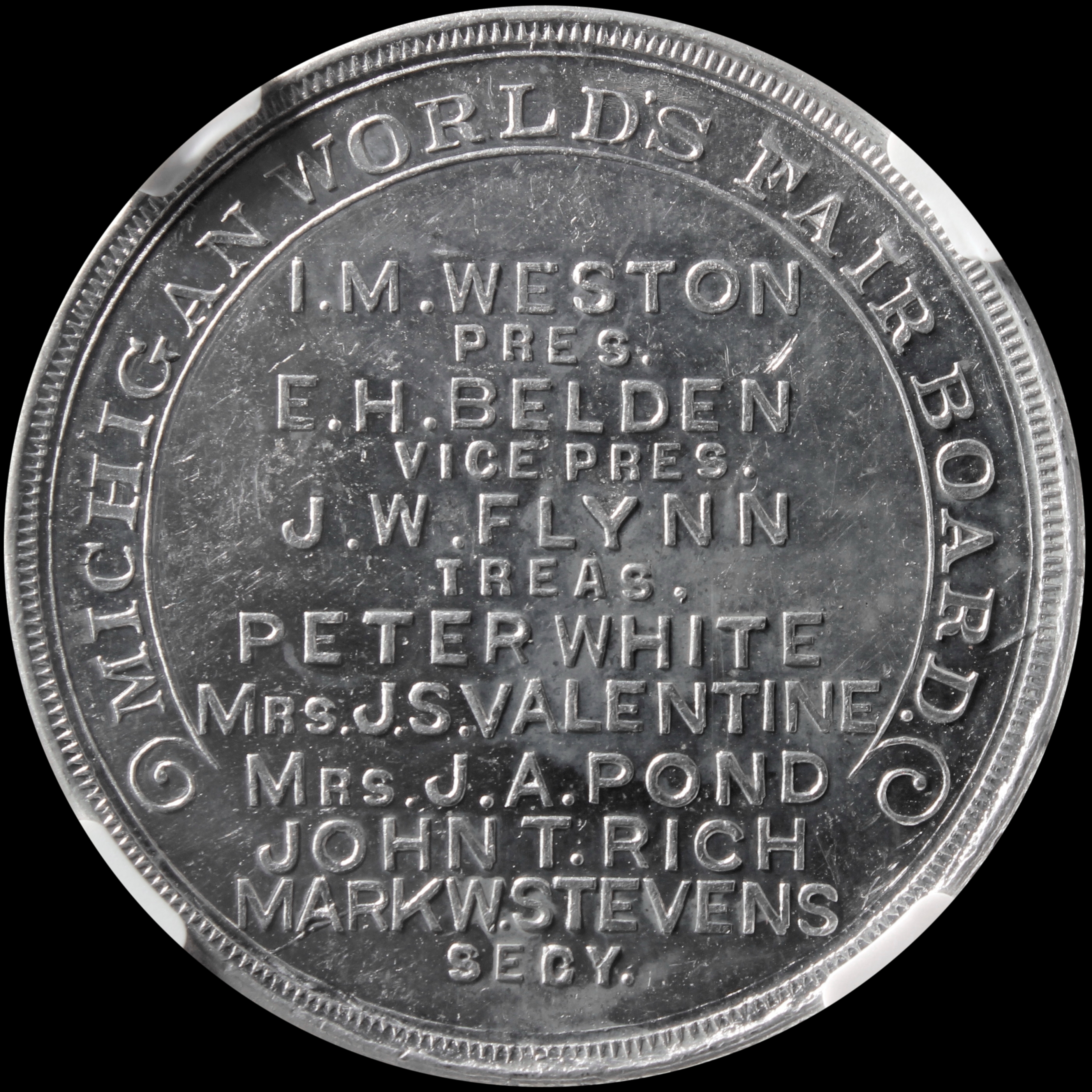 HK-214 1893 Columbian Childs Michigan State Board of Directors SCD