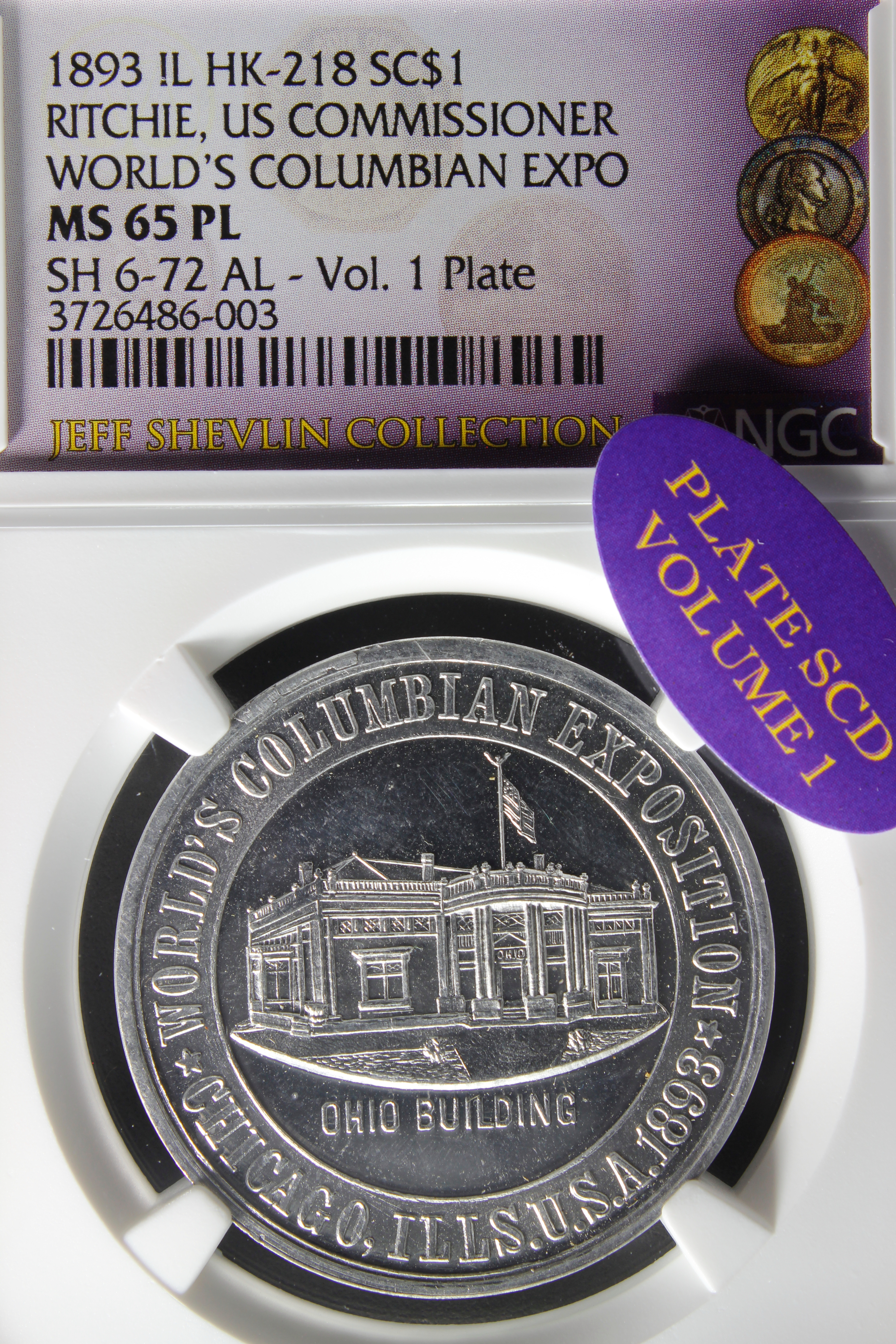 HK-218 1893 Columbian Murdock Ohio State Building Ritchie SCD