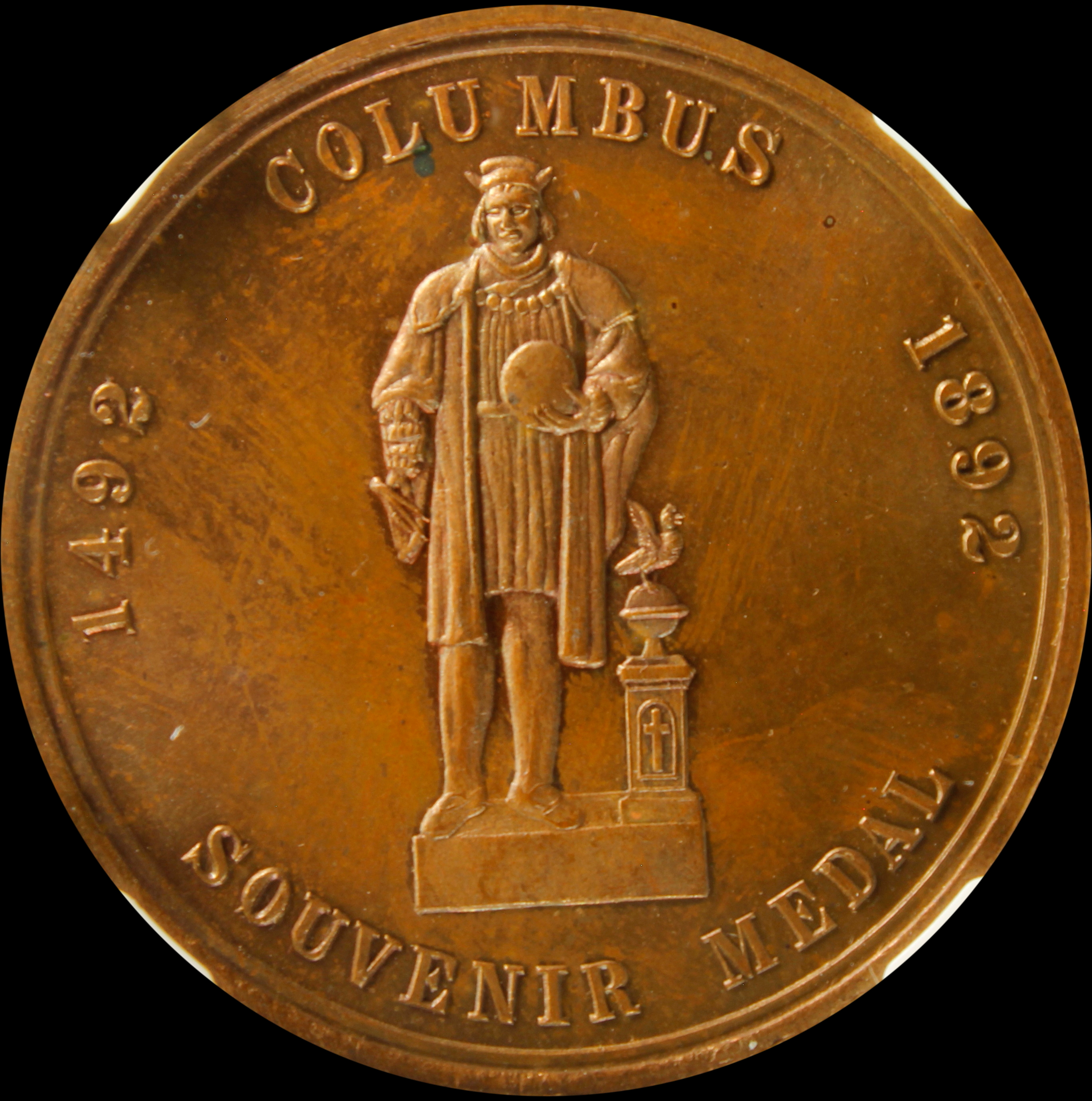 HK-238 1893 Columbian Columbus Statue Souvenir / Caravel SCD