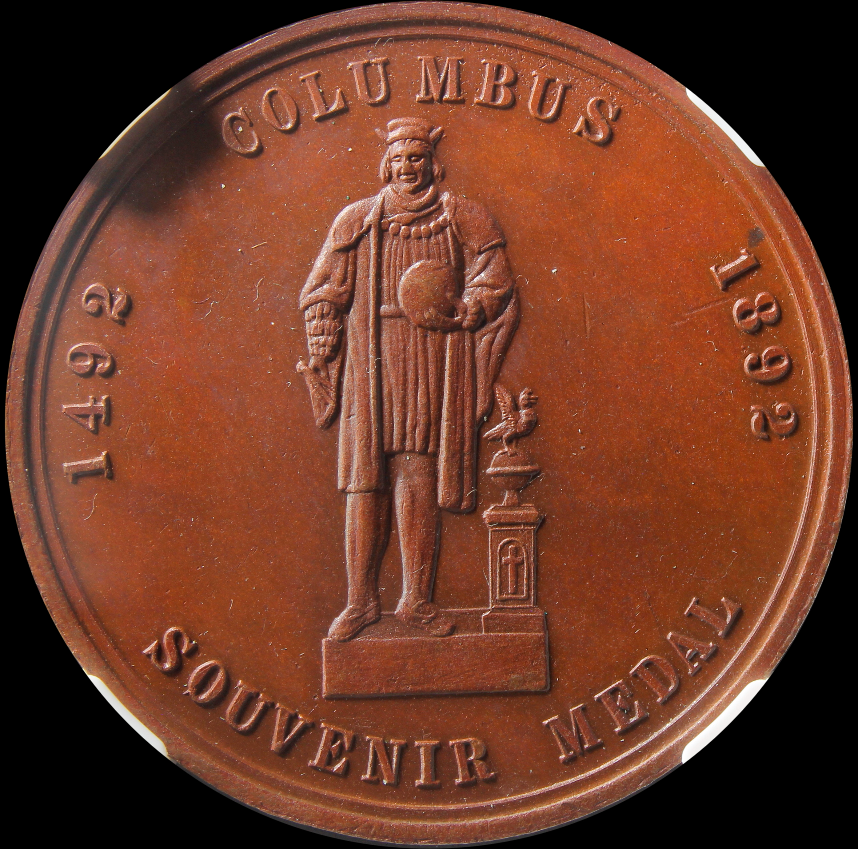 HK-238 1893 Columbian Columbus Statue Souvenir / Caravel SCD