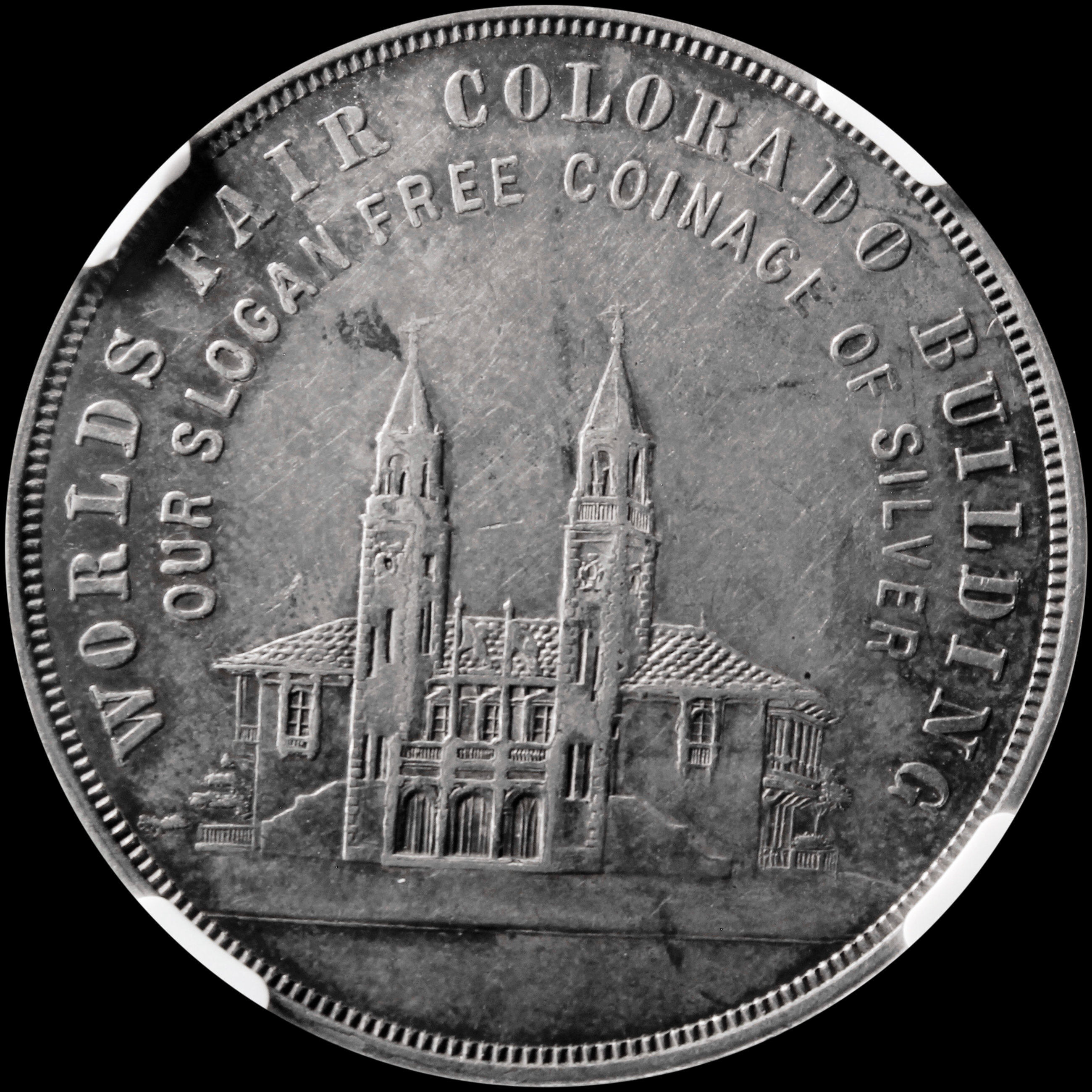 HK-1006 1893 Columbian Hanson Columbus High Collar with Colorado Building SCD