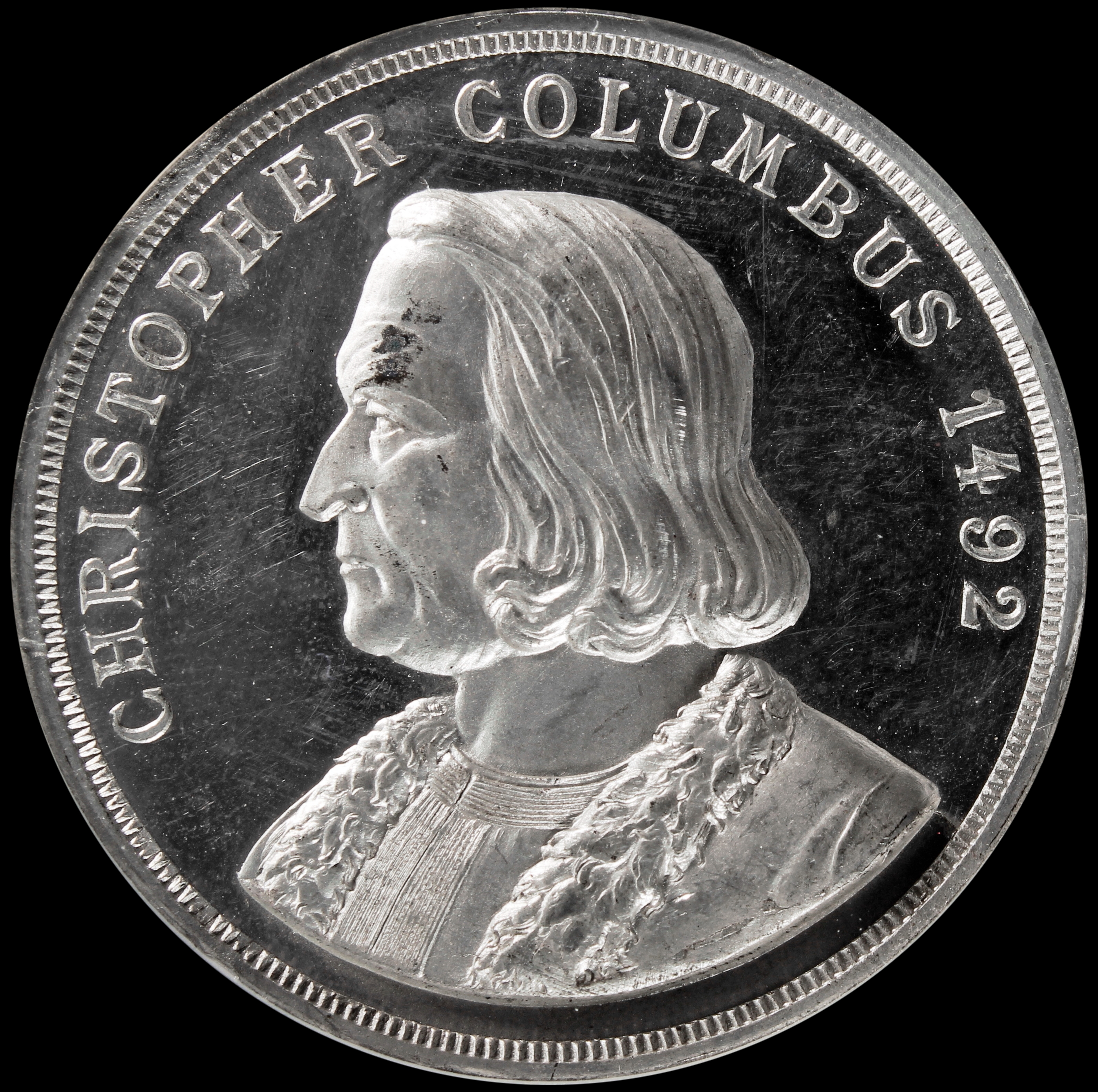 Columbian Warner Columbus Fur Collar with Aerial View SCD