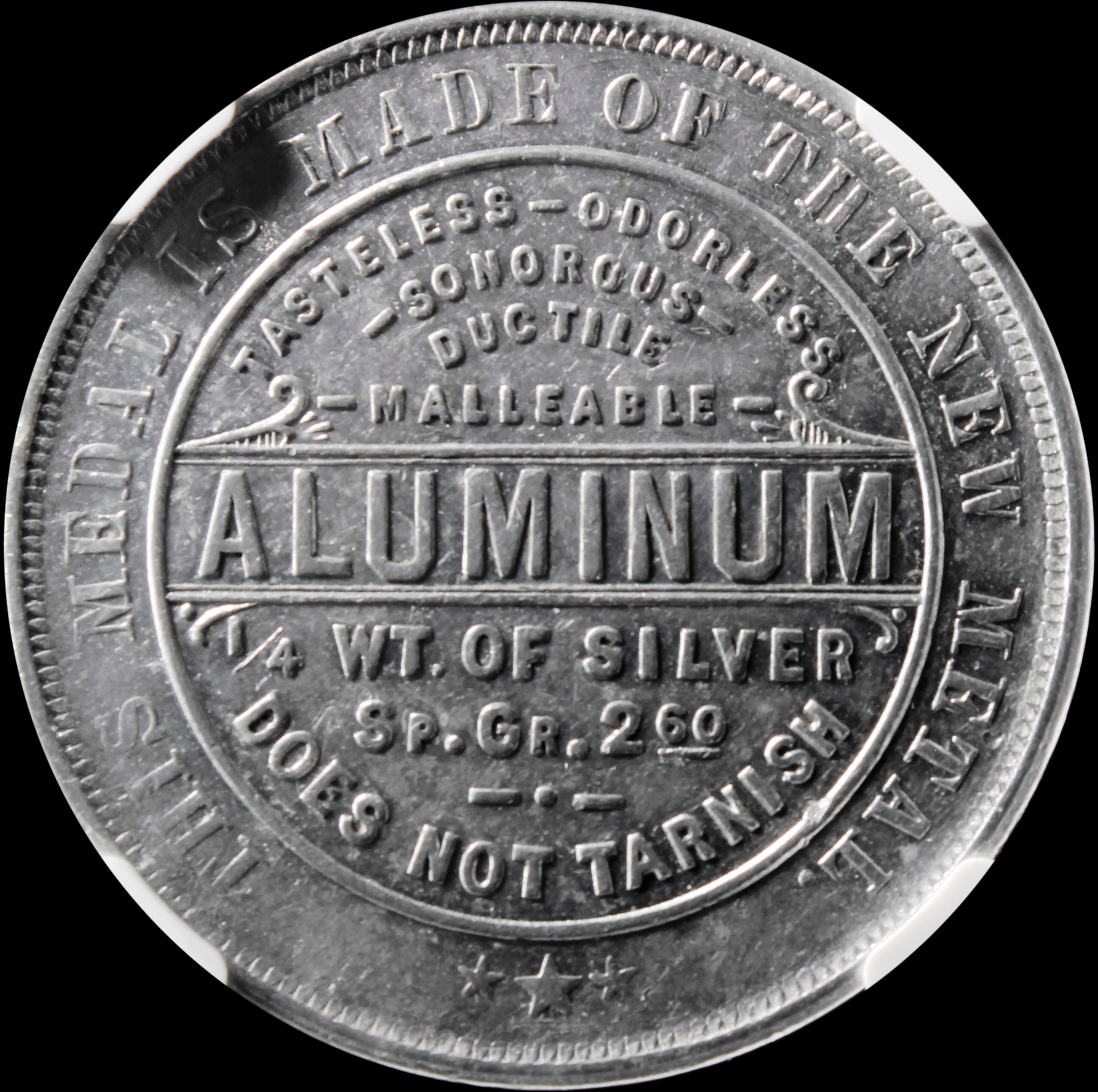 1893 Columbian Columbus Outer Ring Dates to Side / New Metal Small Scroll SCD