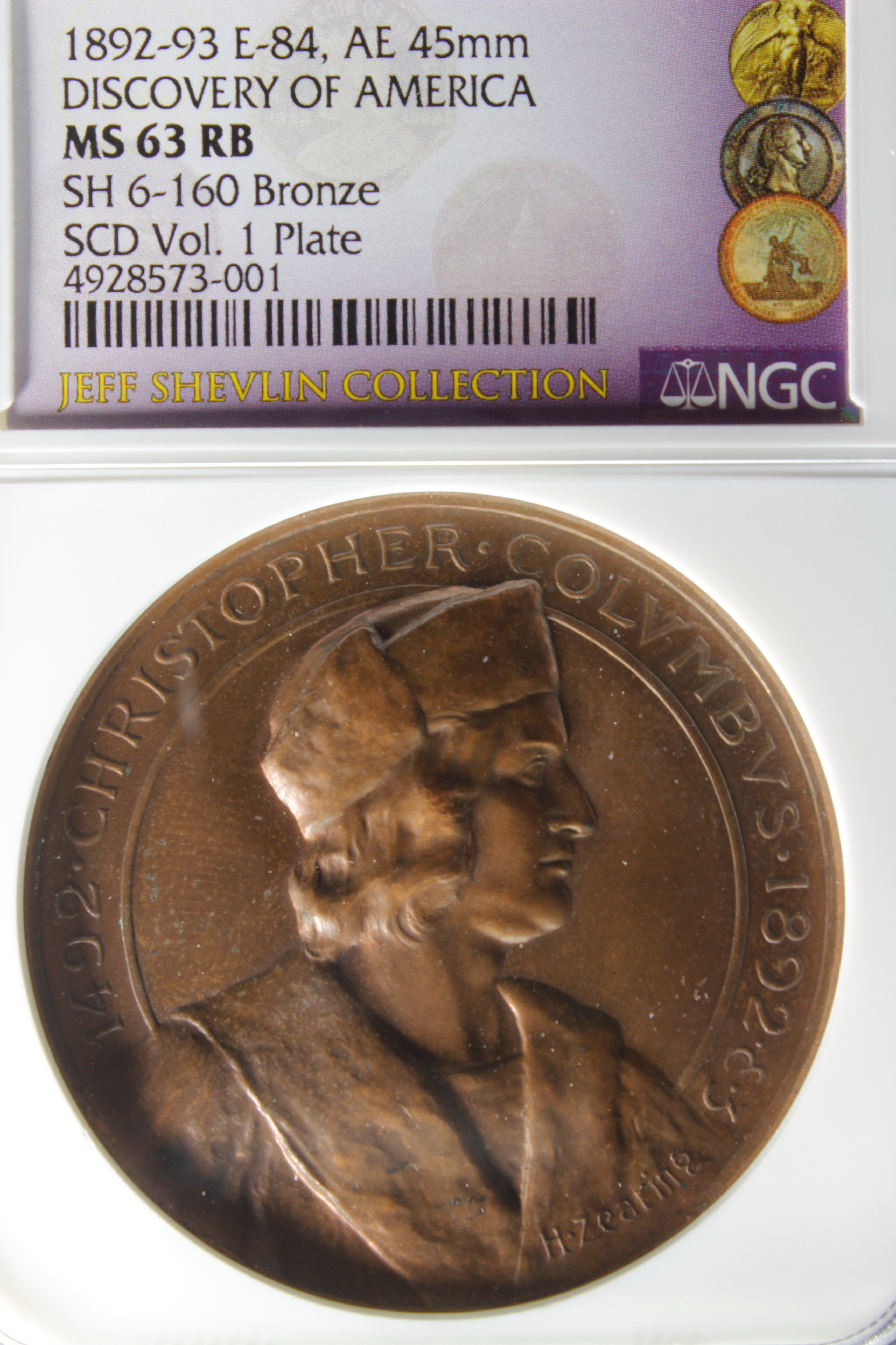 1893 Columbian Discovery of America SCD