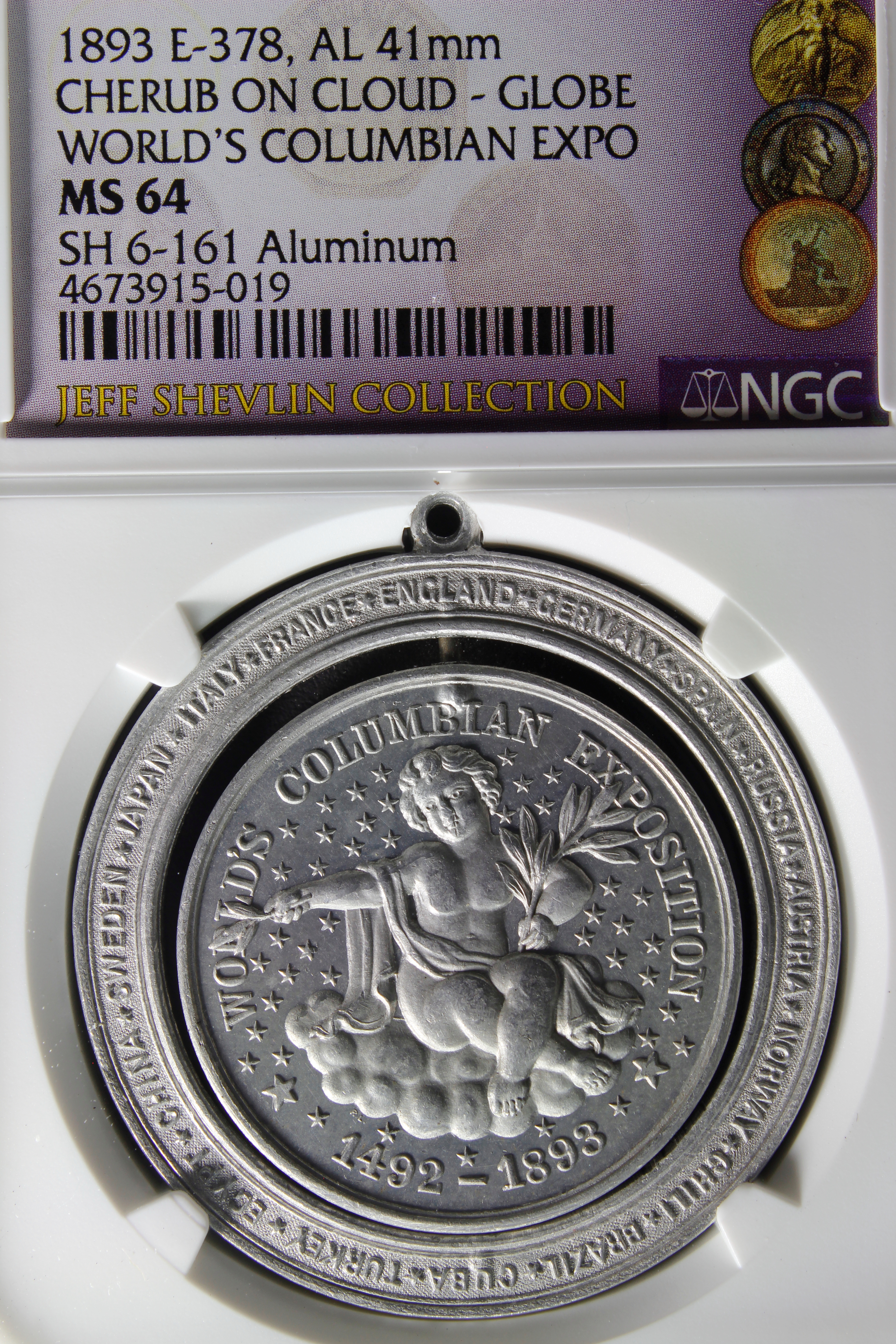 1893 Columbian Cherub on Cloud SCD