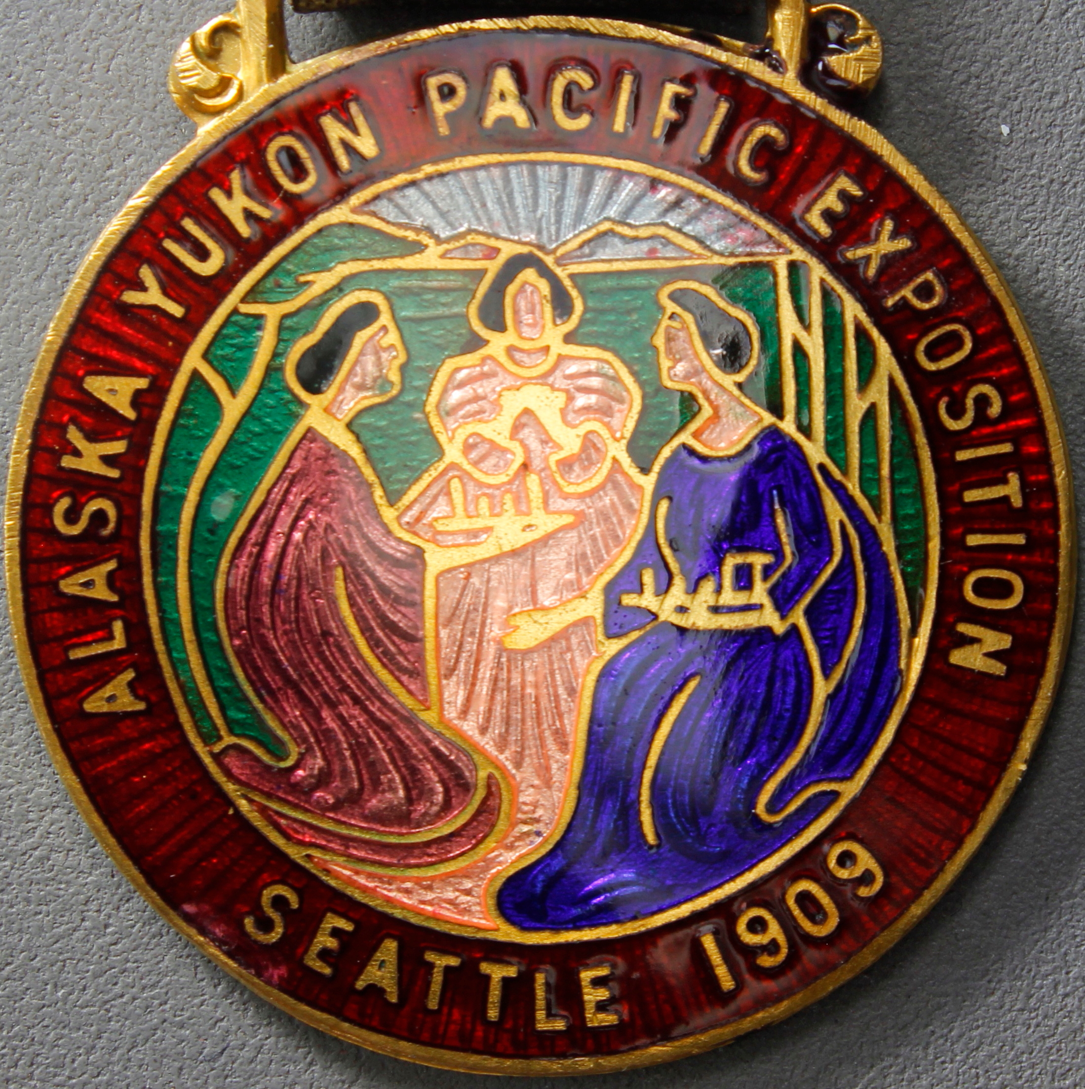 HK-354 UNLISTED 1909 AYPE Official Souvenir SCD – Unlisted Enameled
