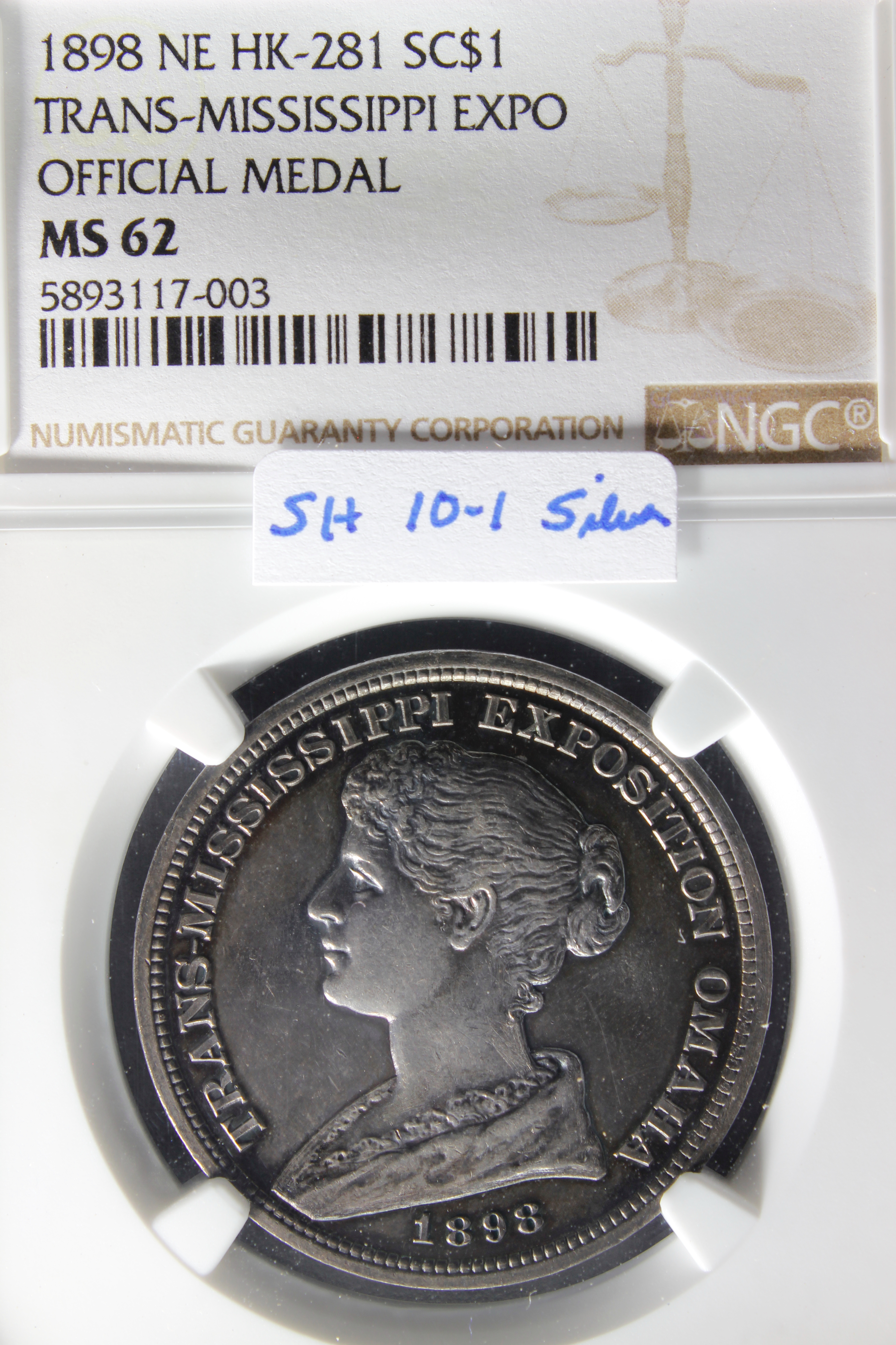 HK-281 1898 Trans-Mississippi and International Exposition Official SCD