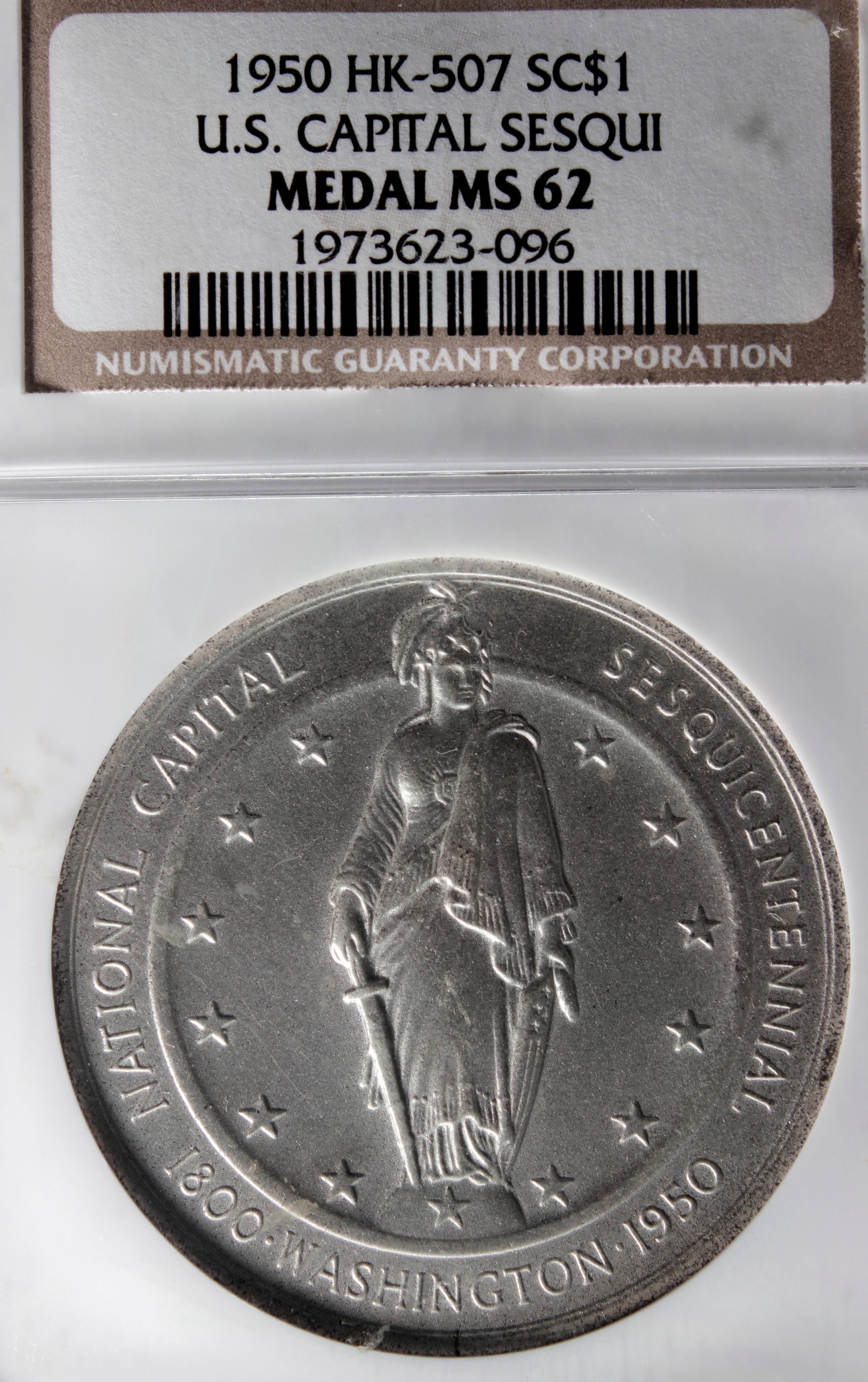 HK-507 1950 U.S. Capital Sesquicentennial Silver SCD