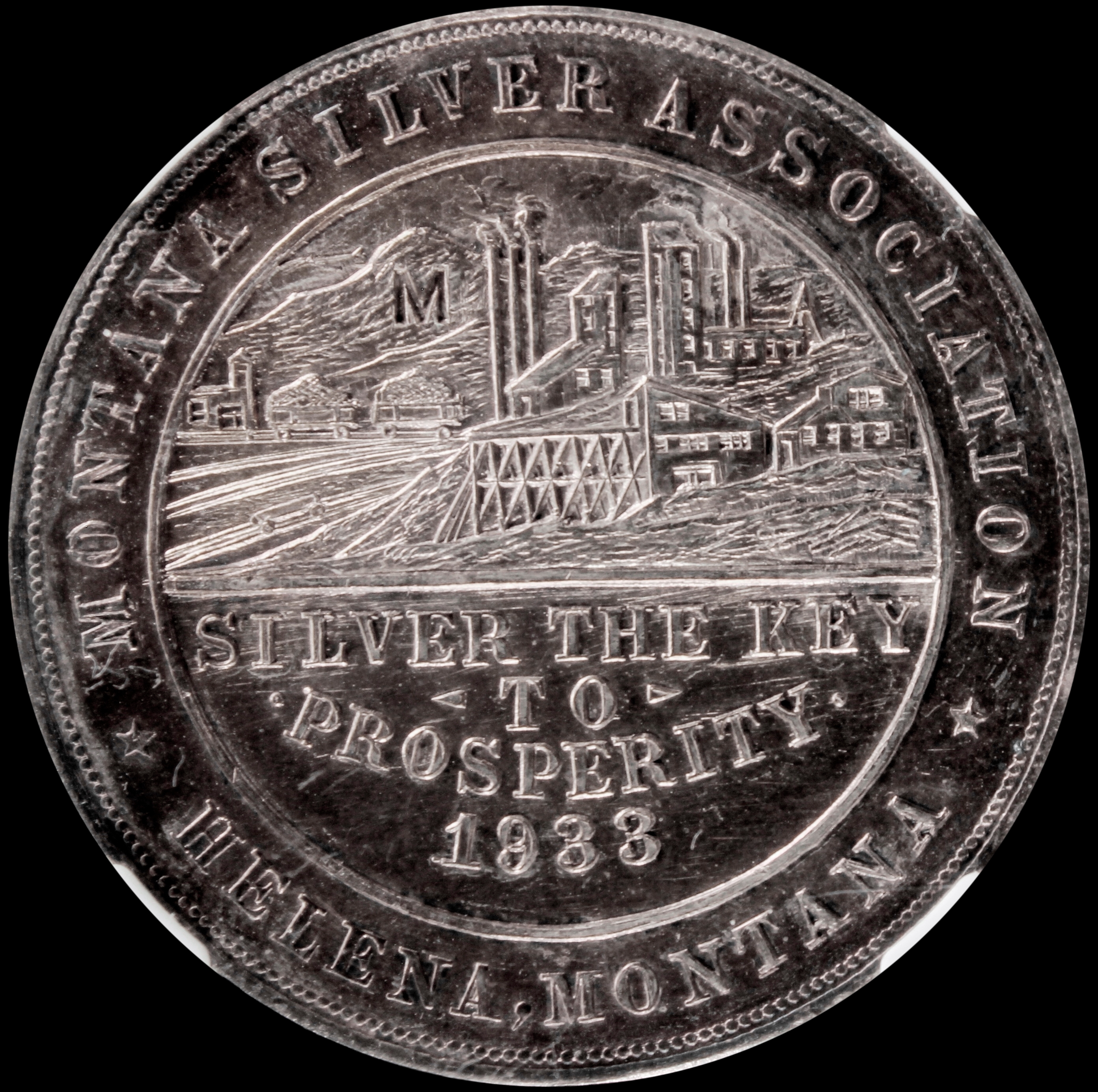 HK-820 1933 Montana Dollar Silver SCD
