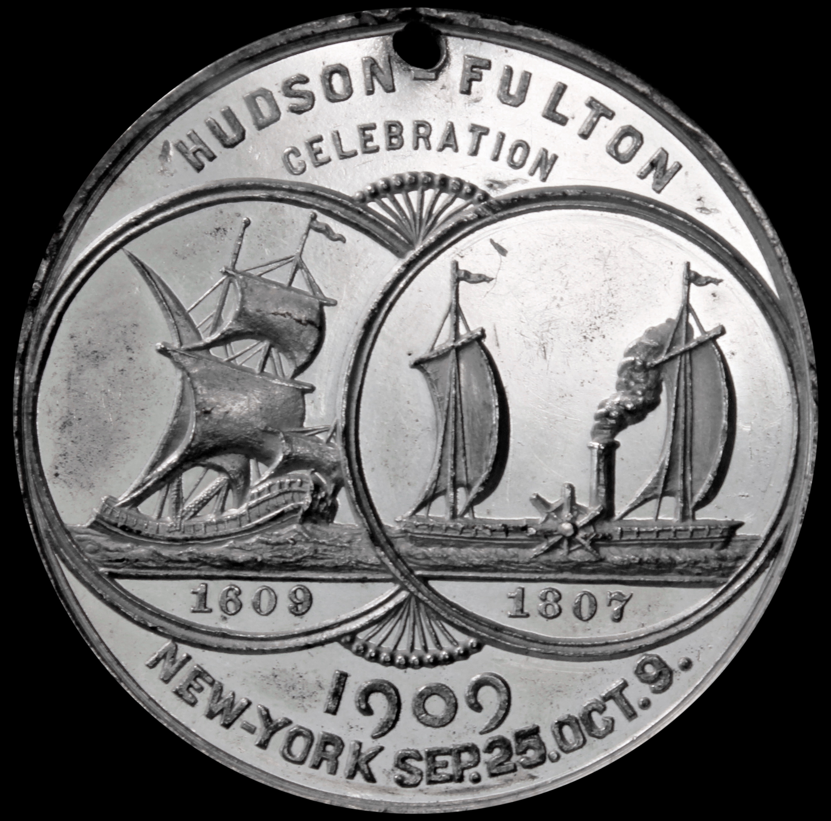 HK-382 1909 Hudson-Fulton Conjoined Busts SCD