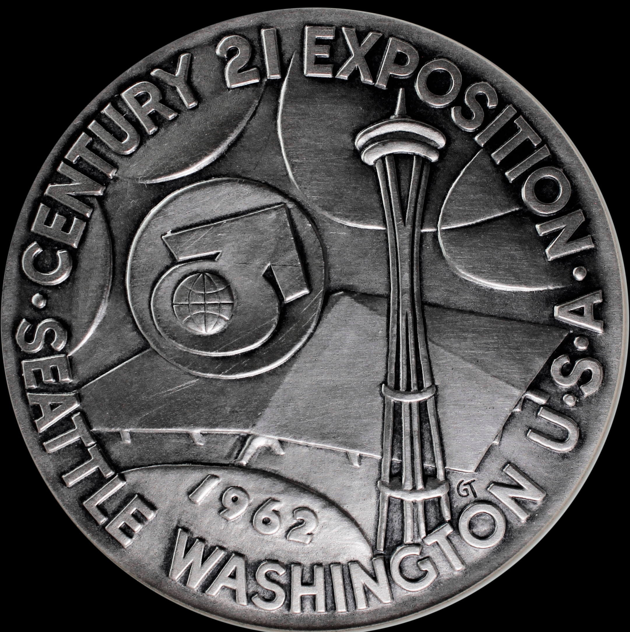 1962 Century 21 Exposition Official Antiqued Silver SCD – Large Variety