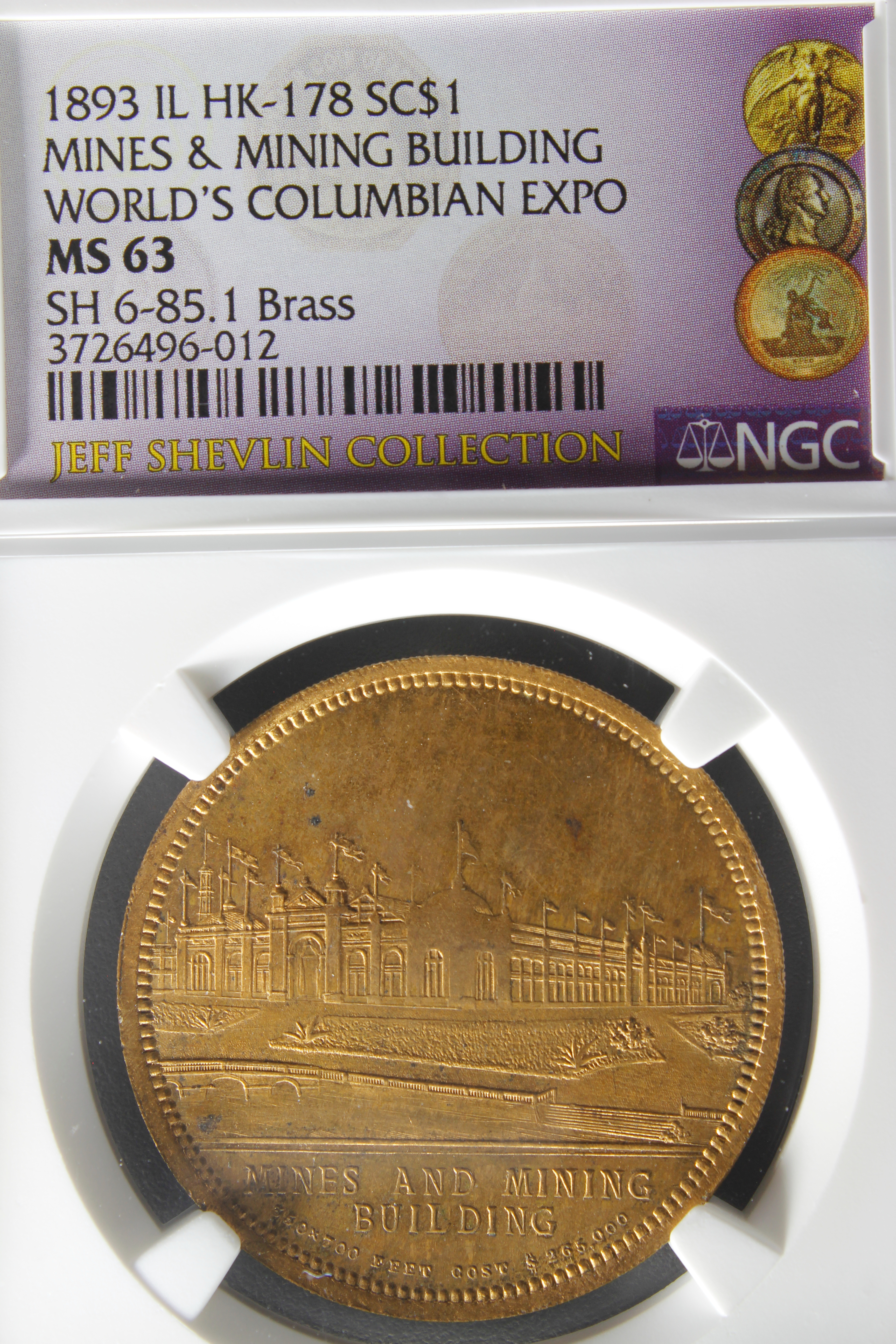 HK-178 1893 Columbian Lauer Mines and Mining Building SCD