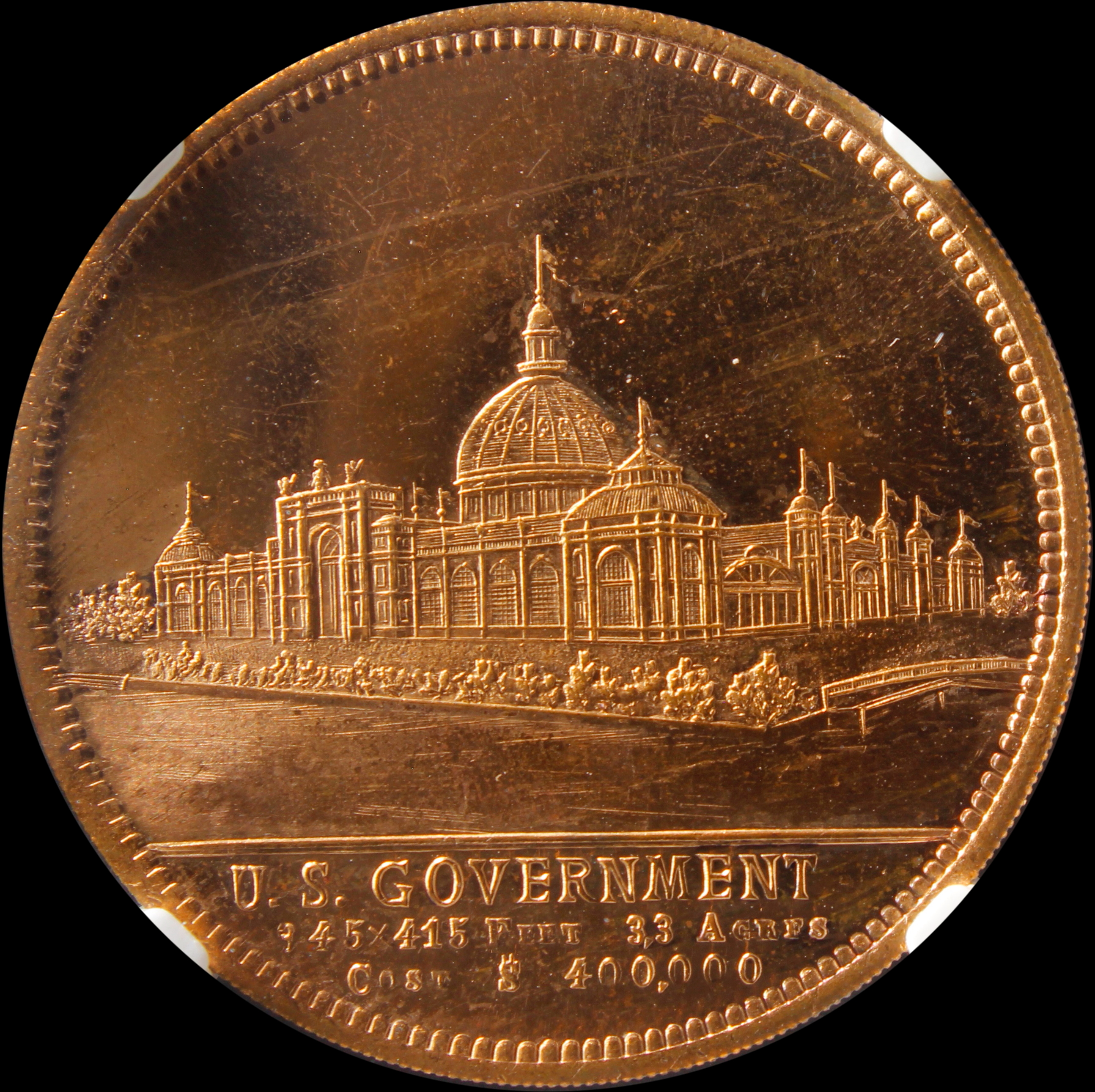 HK-183C 1893 Columbian Lauer U.S. Government & Mines and Mining Buildings SCD