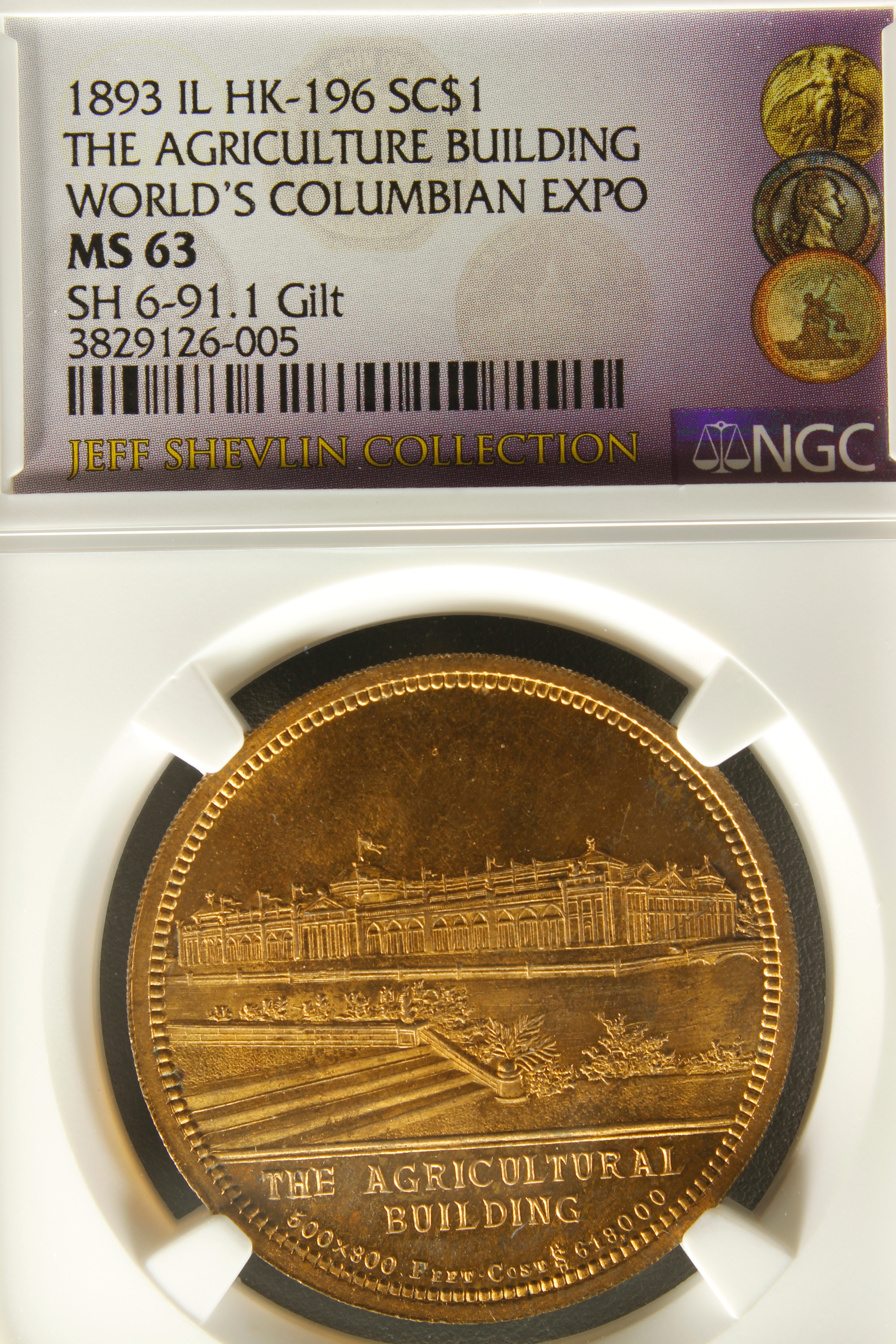 HK-196 1893 Columbian Lauer Agricultural Building SCD
