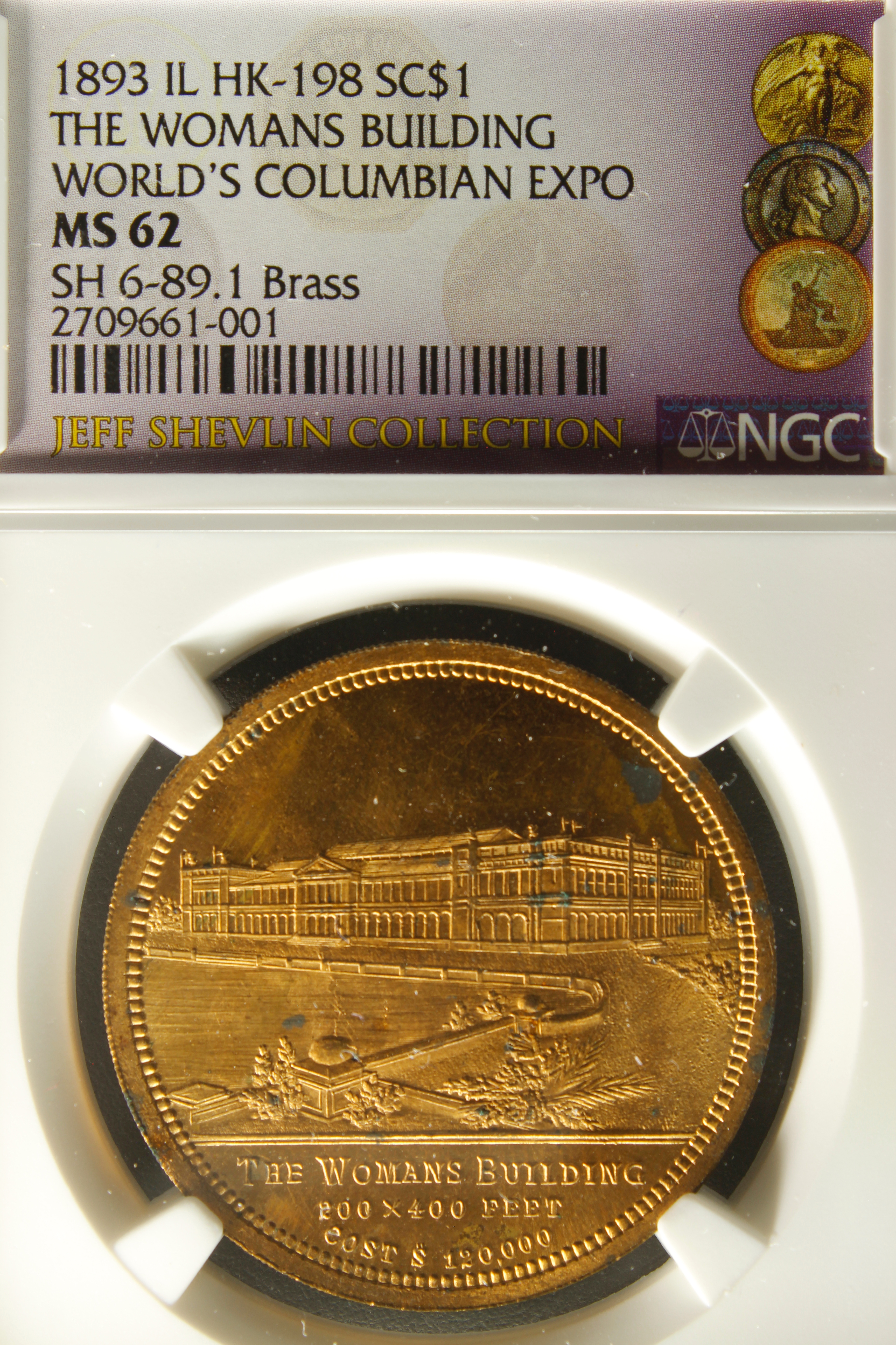 HK-198 1893 Columbian Lauer Woman’s Building SCD