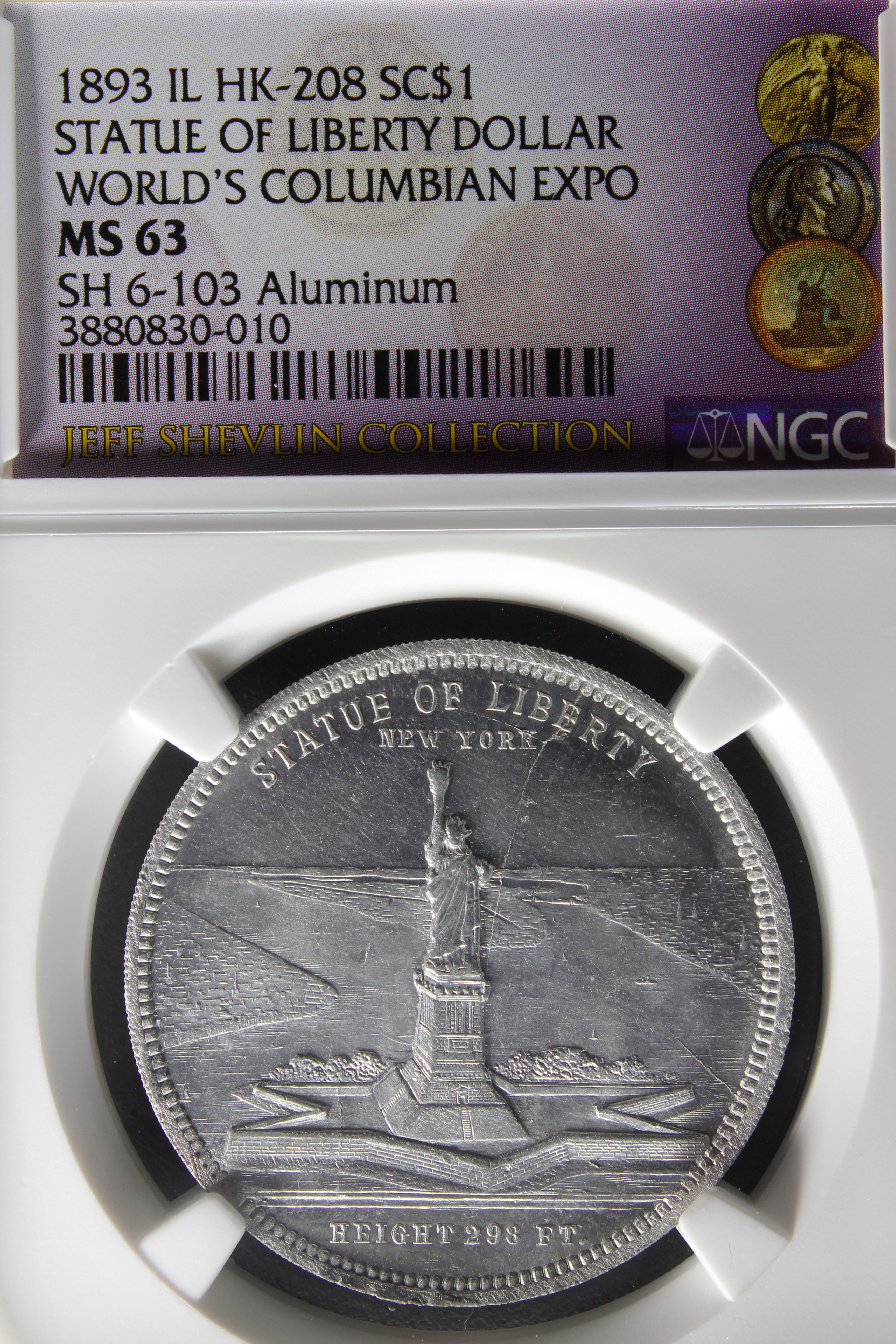 HK-208 1893 Columbian Lauer Statue of Liberty SCD