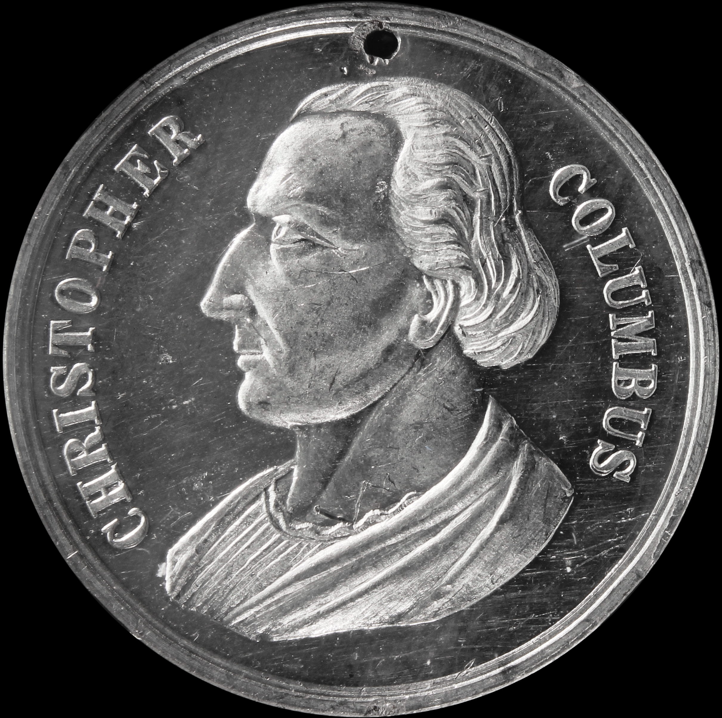 HK-233 1893 Columbian Columbus Bare Head Left / Lord’s Prayer SCD