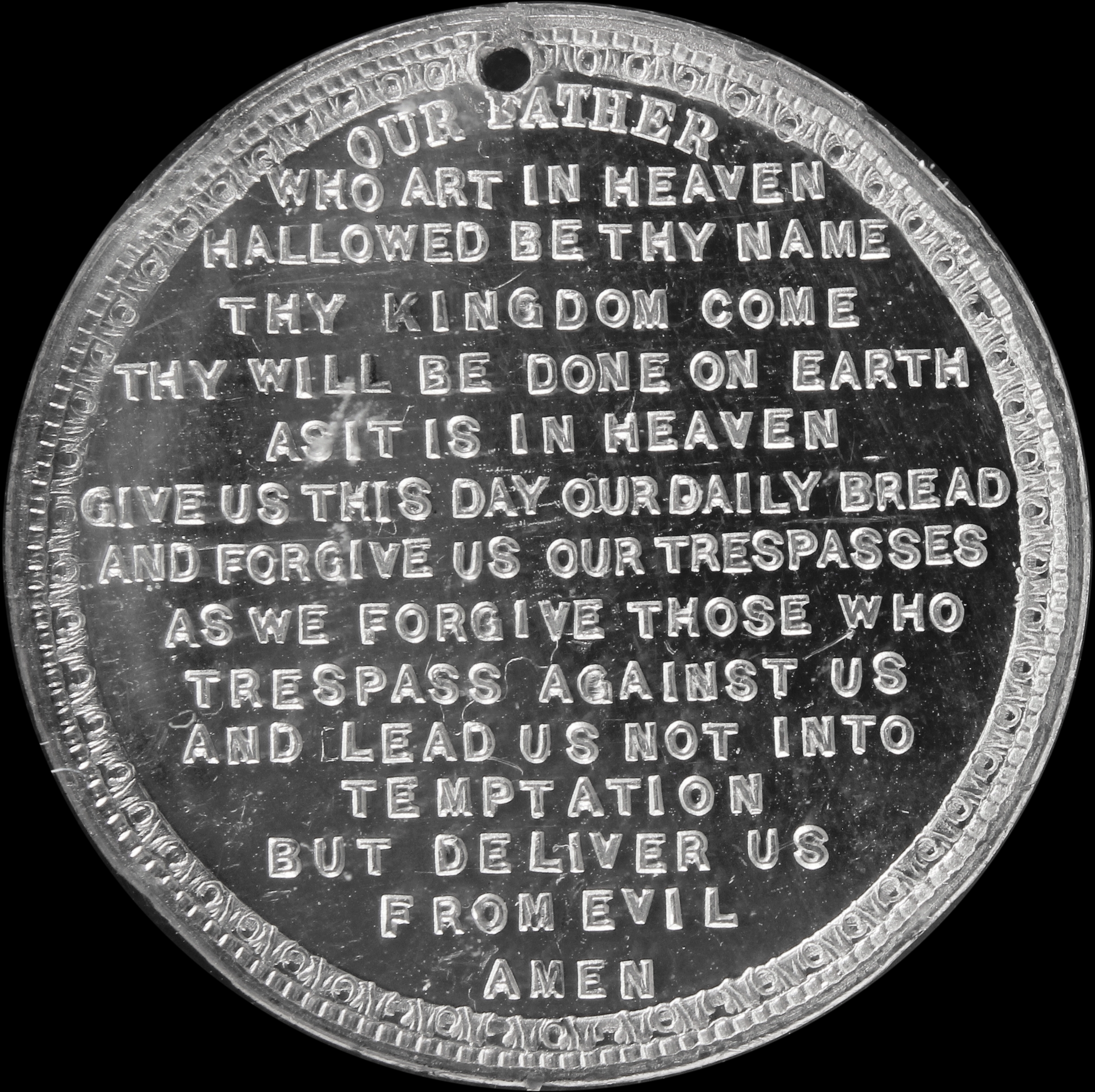 HK-233 1893 Columbian Columbus Bare Head Left / Lord’s Prayer SCD