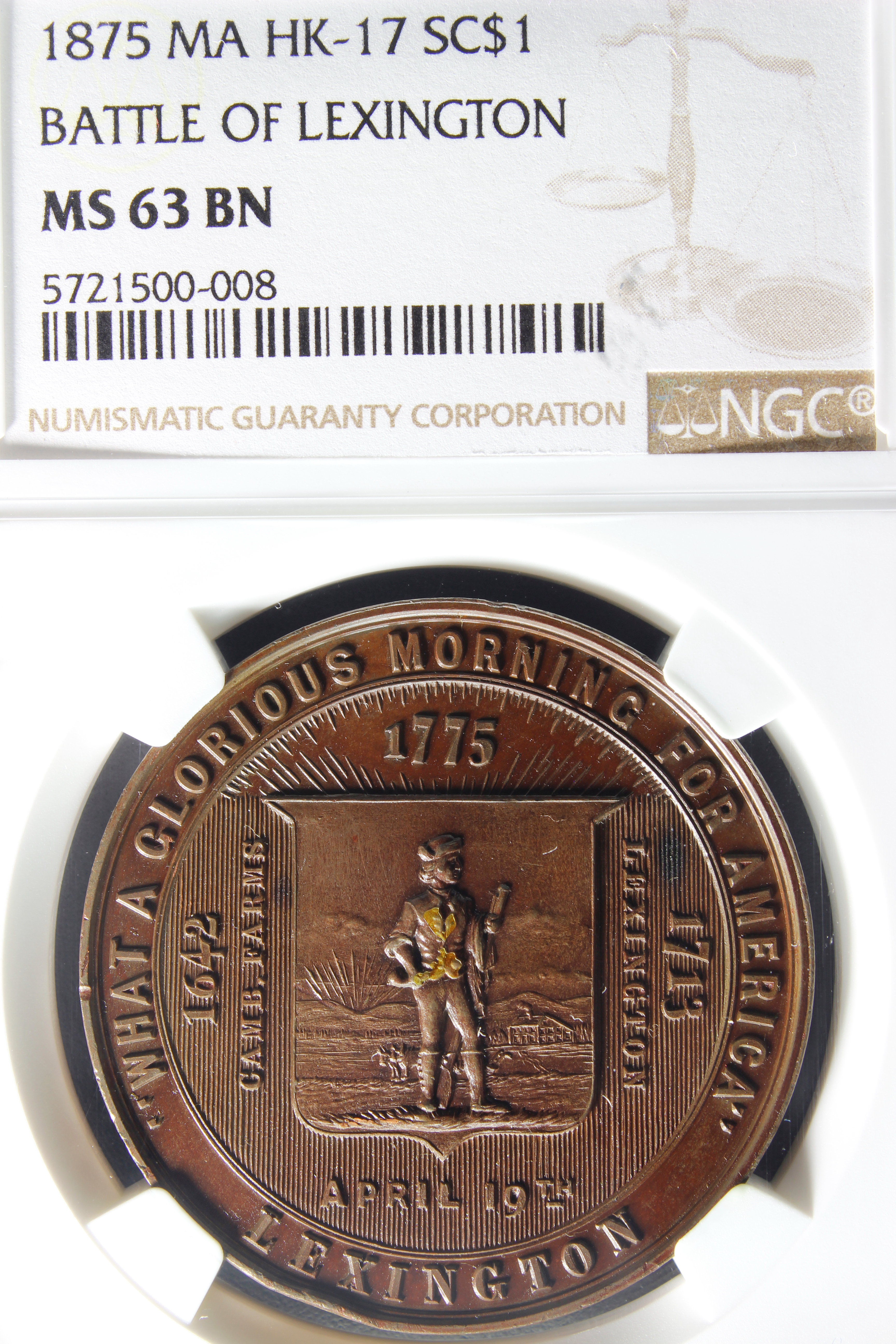 HK-17 1875 Battle of Lexington Centennial SCD