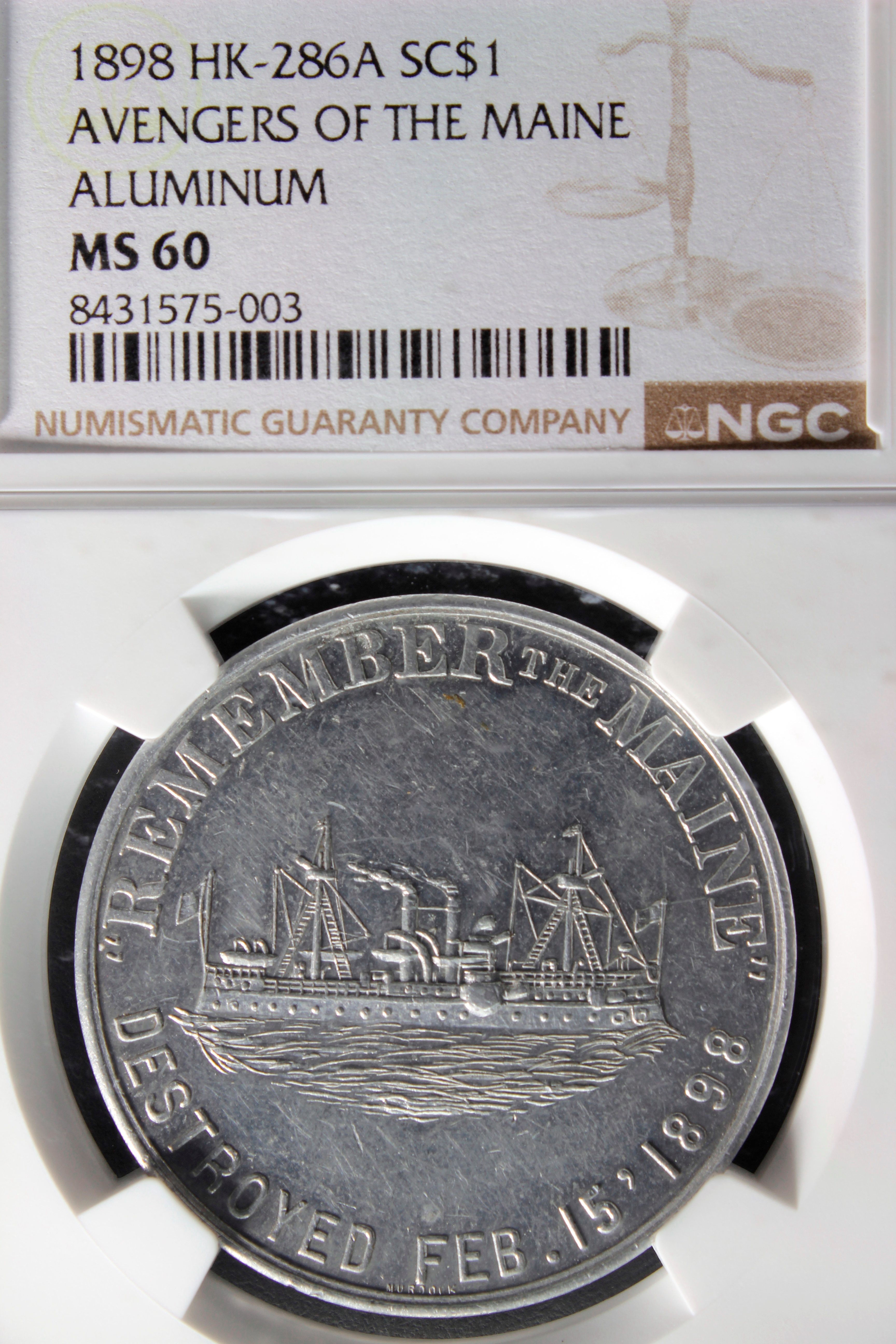 HK-286A 1898 U.S. Battleship Remember the Maine SCD