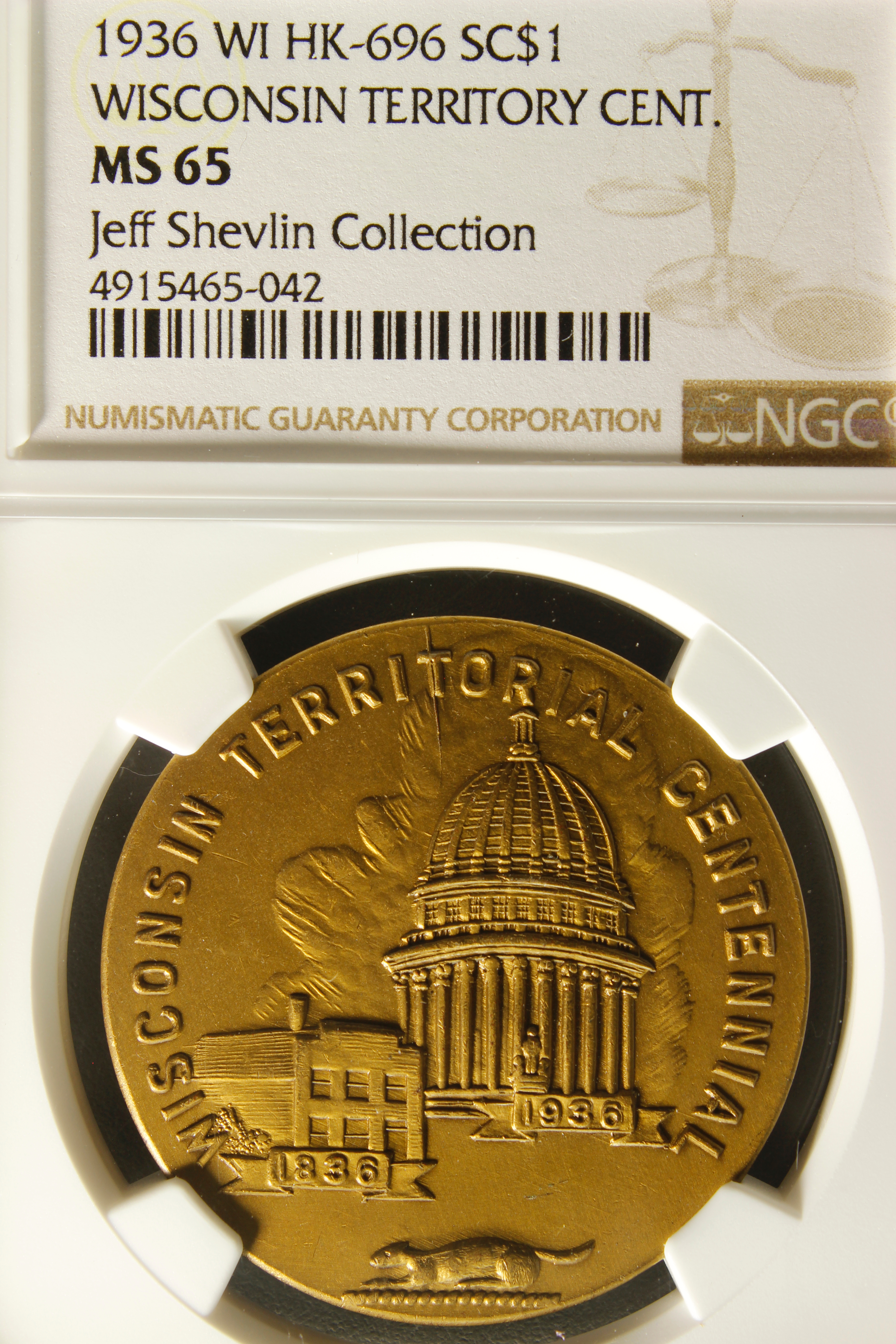 HK-696 1936 Wisconsin Territory Centennial SCD