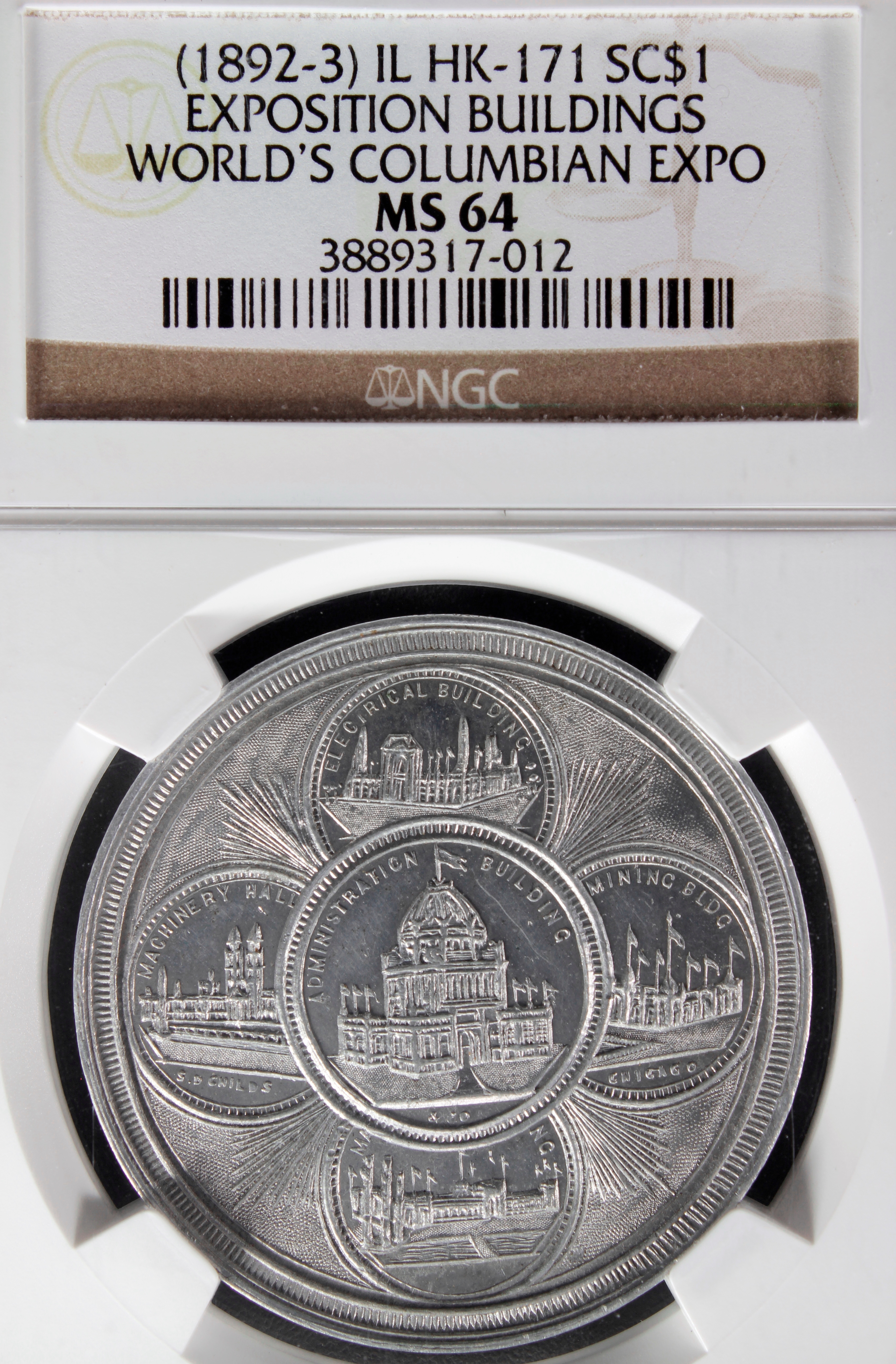 HK-171 1893 Columbian Ferris Wheel / Five Edifices SCD