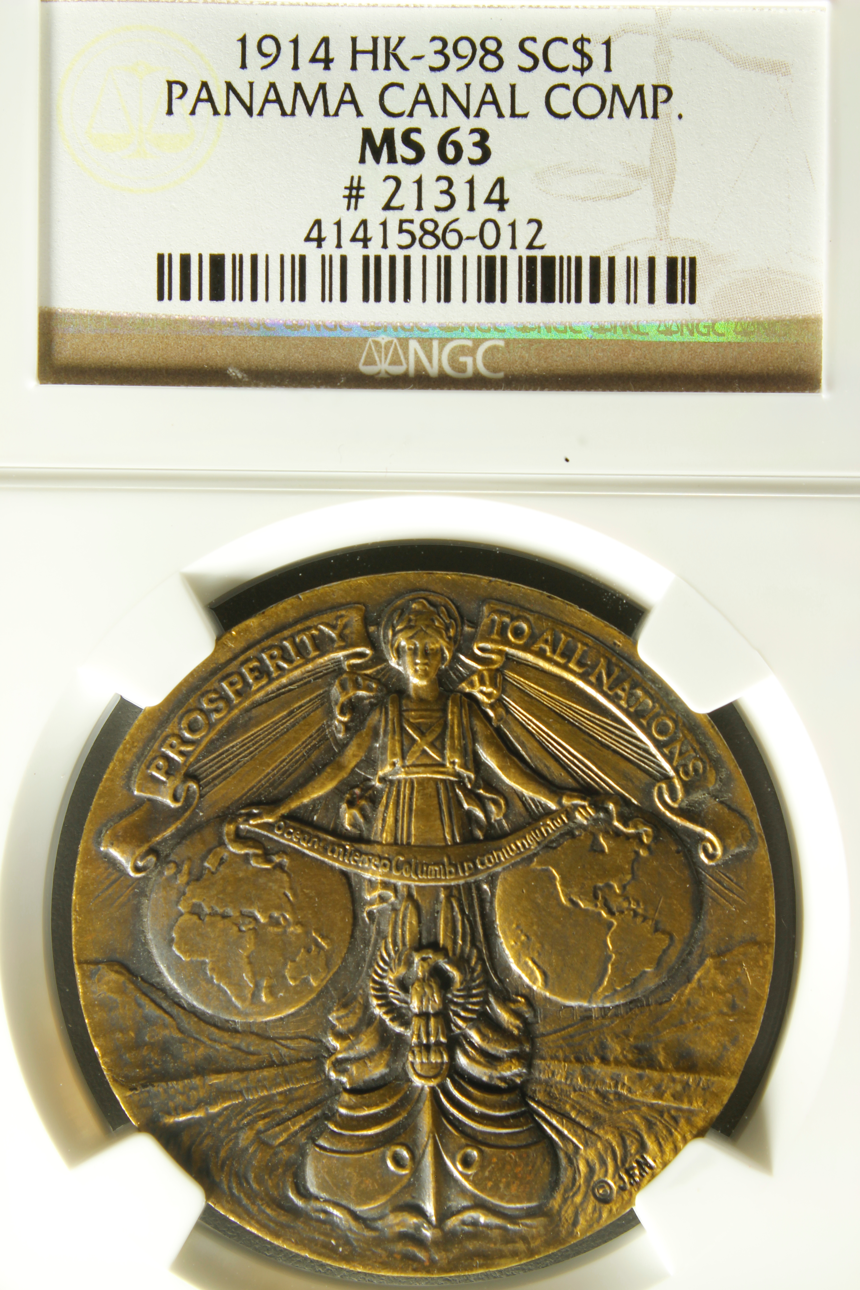 HK-398 1914 Panama Canal Completion SCD