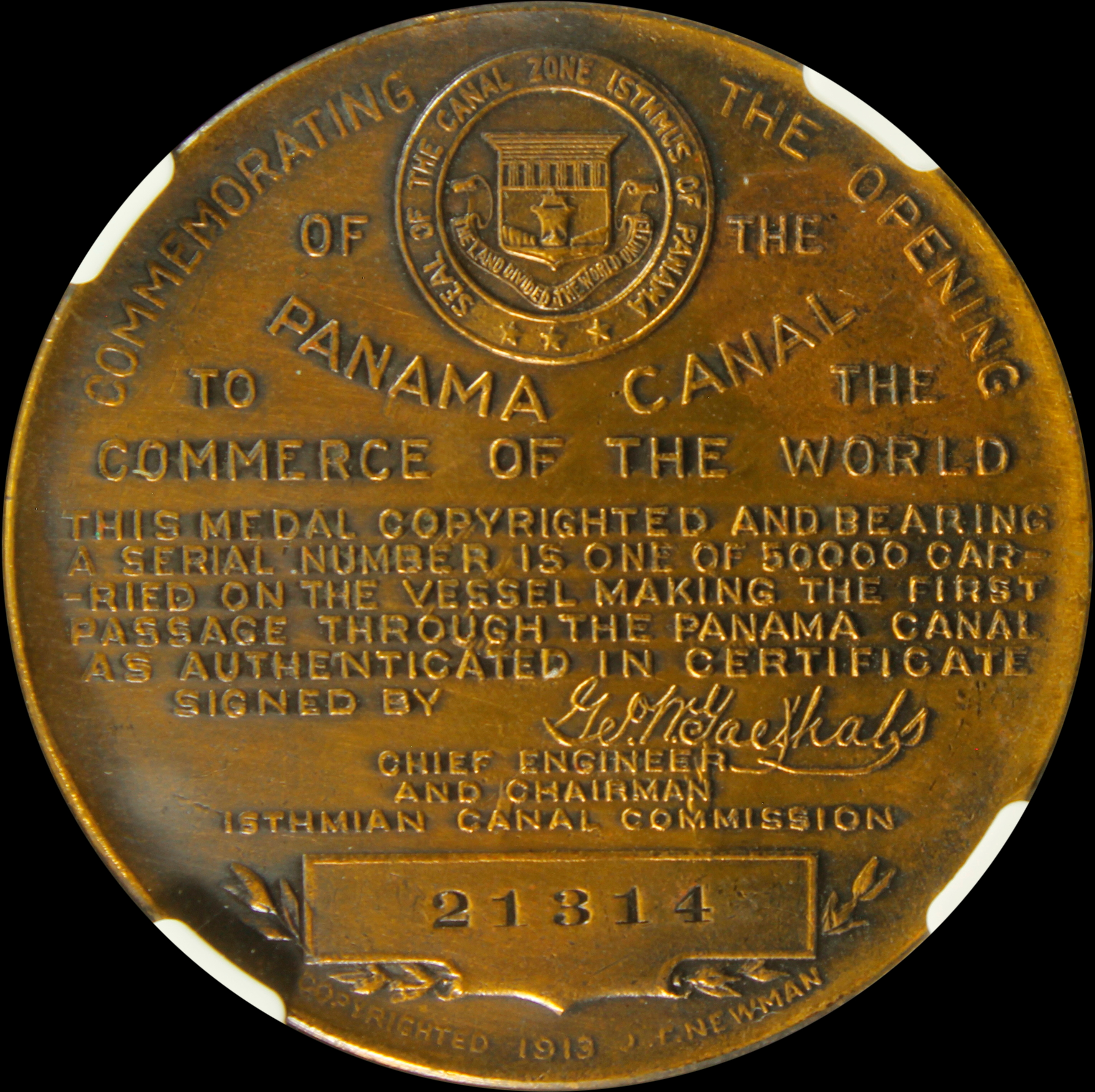 HK-398 1914 Panama Canal Completion SCD
