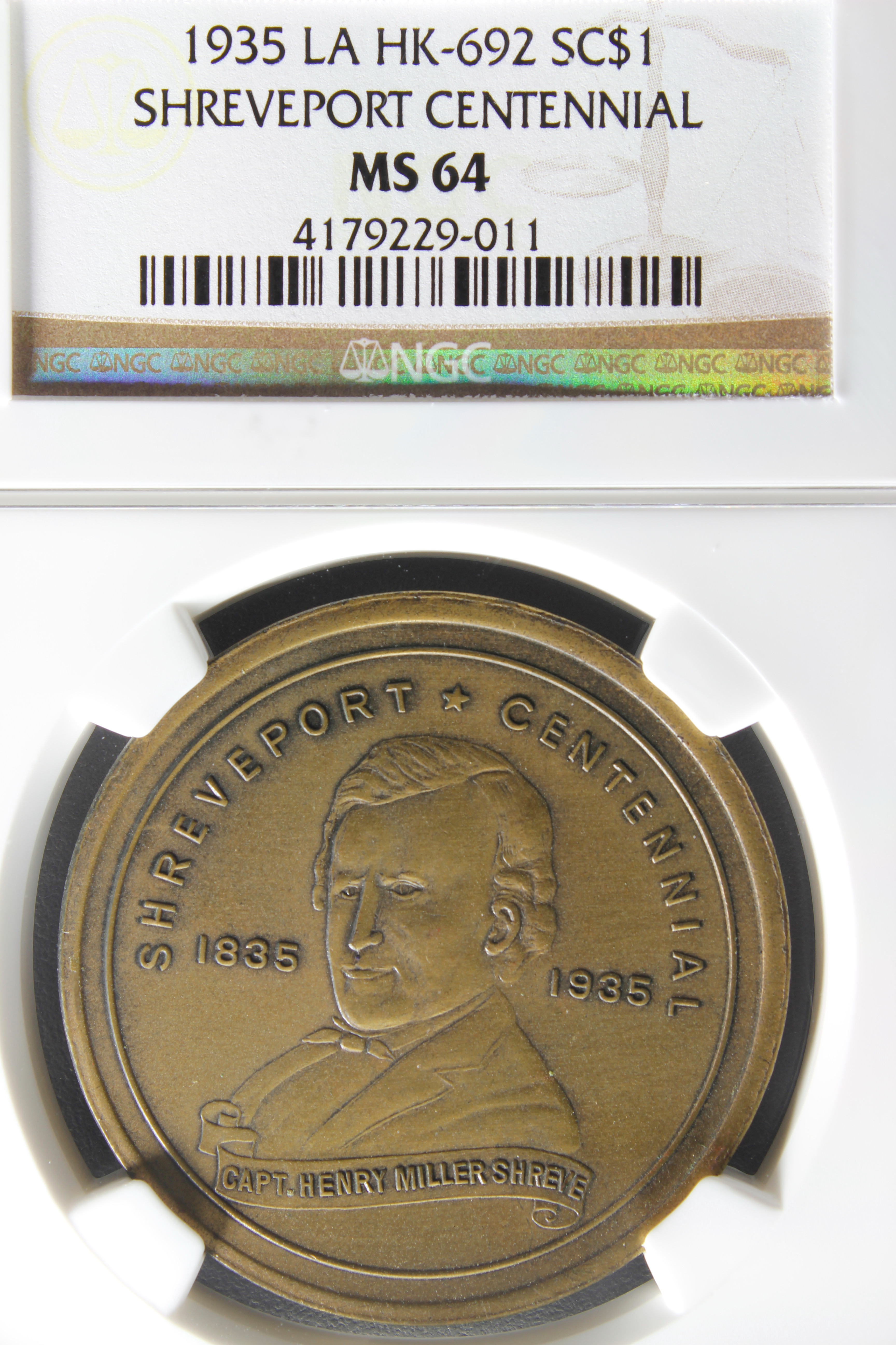 HK-692 1935 Shreveport Centennial SCD