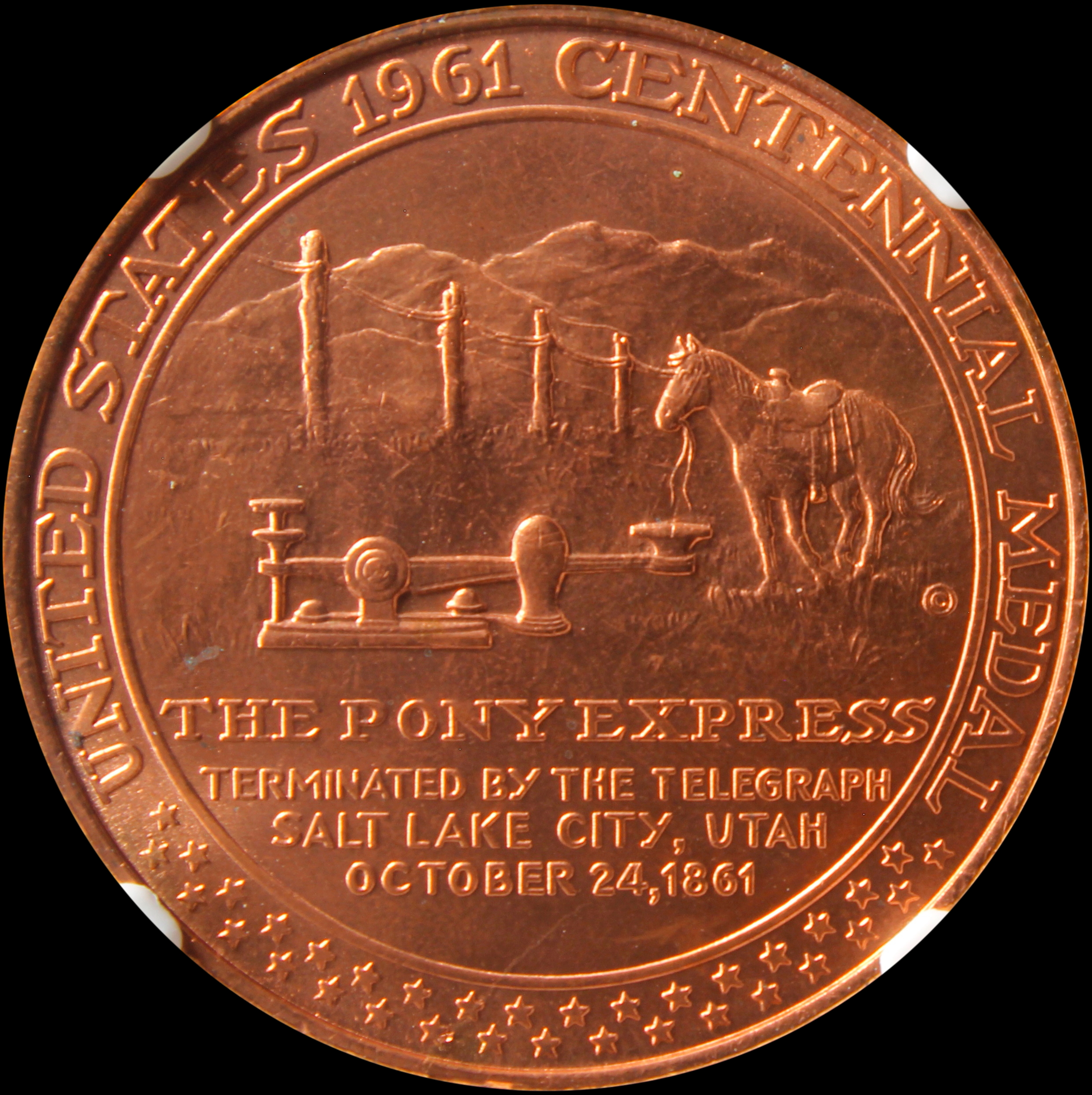 HK-589 1961 Pony Express Termination Bronze SCD
