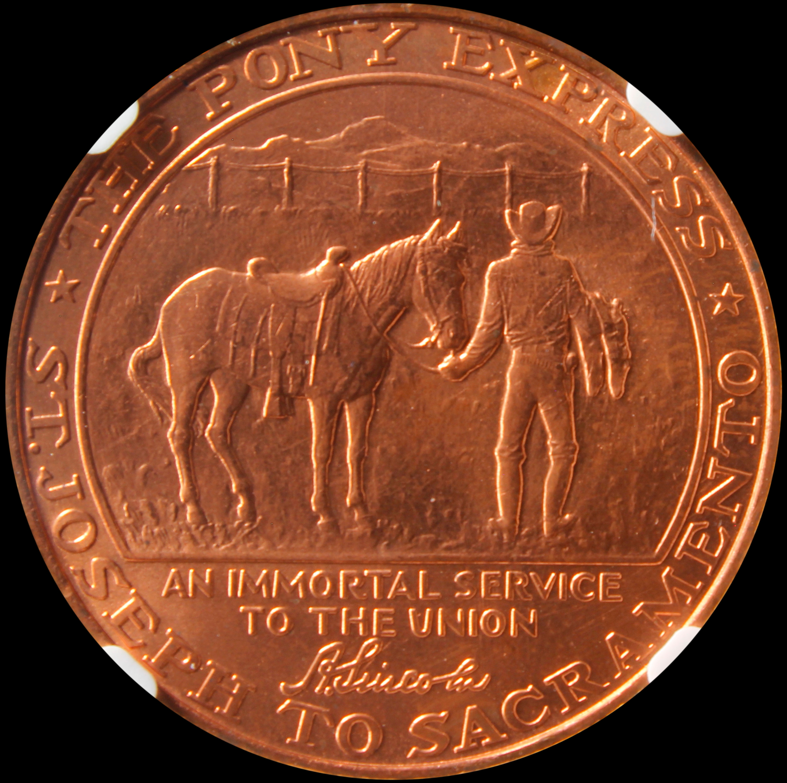 HK-589 1961 Pony Express Termination Bronze SCD
