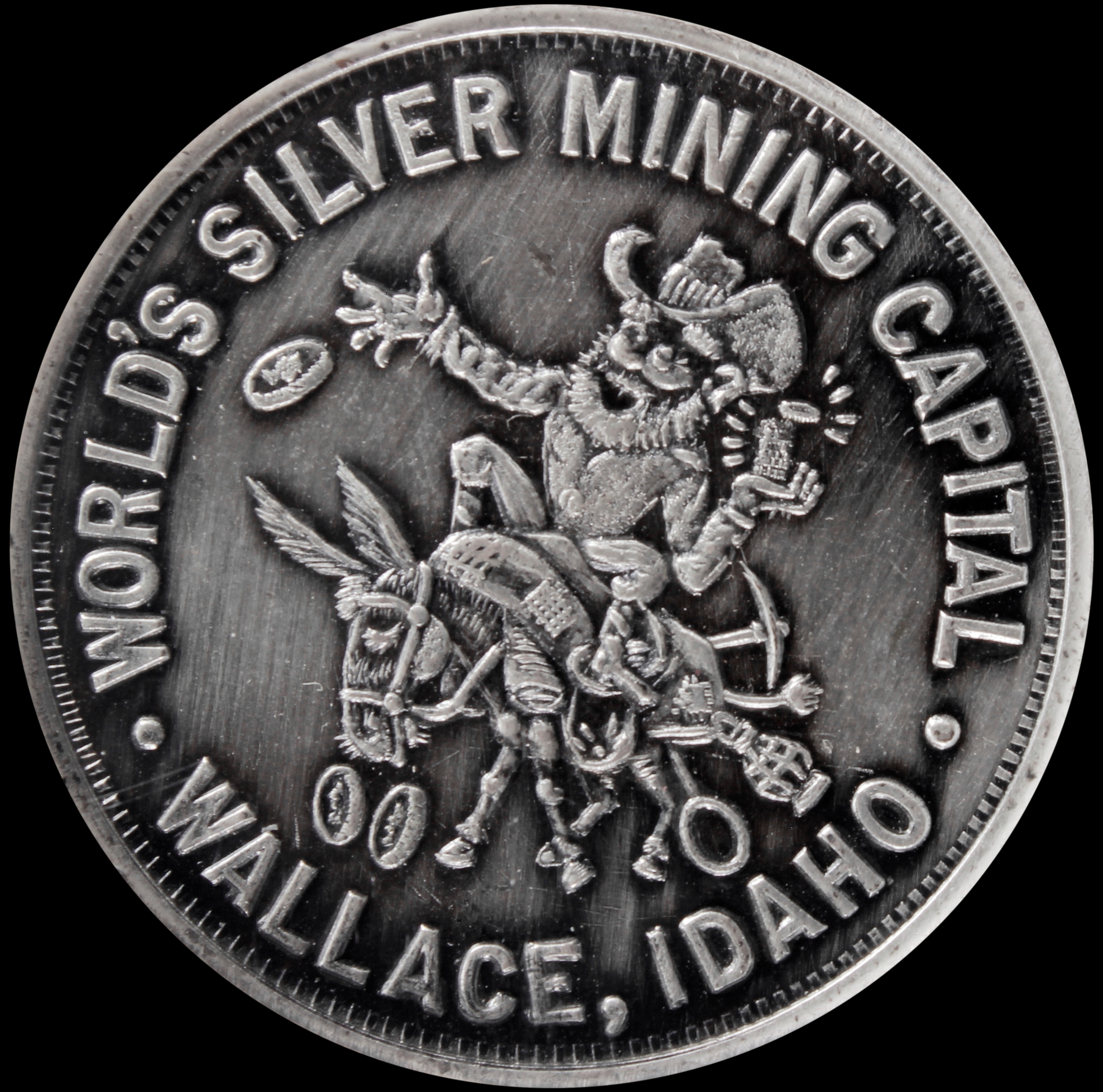 HK-516 1958 Coeur D’Alene’s Silver Jubilee obverse with Sweet’s Lounge reverse Store Card