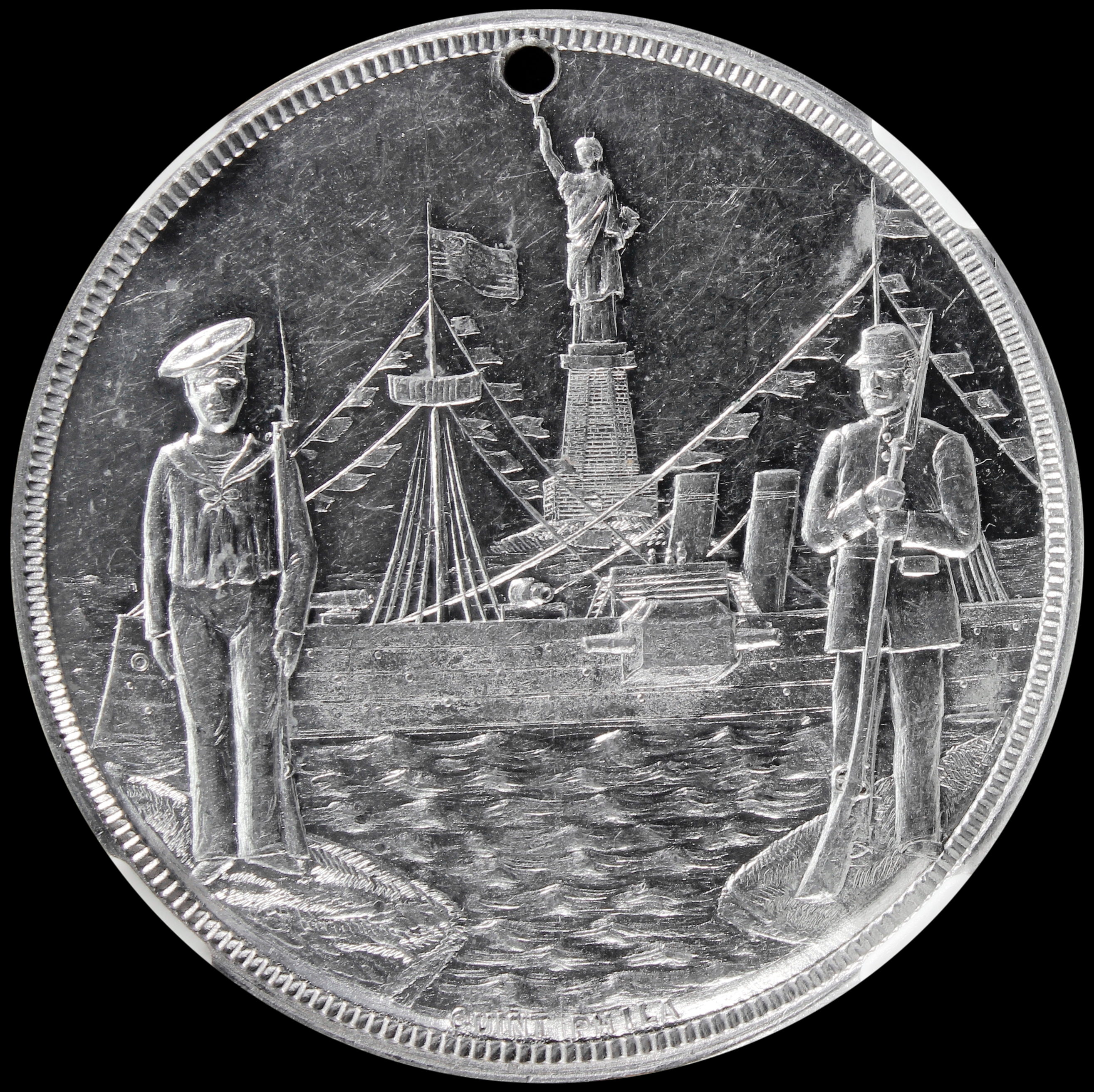 1893 Columbian Quint Sailor, Ships and Statue of Liberty SCD