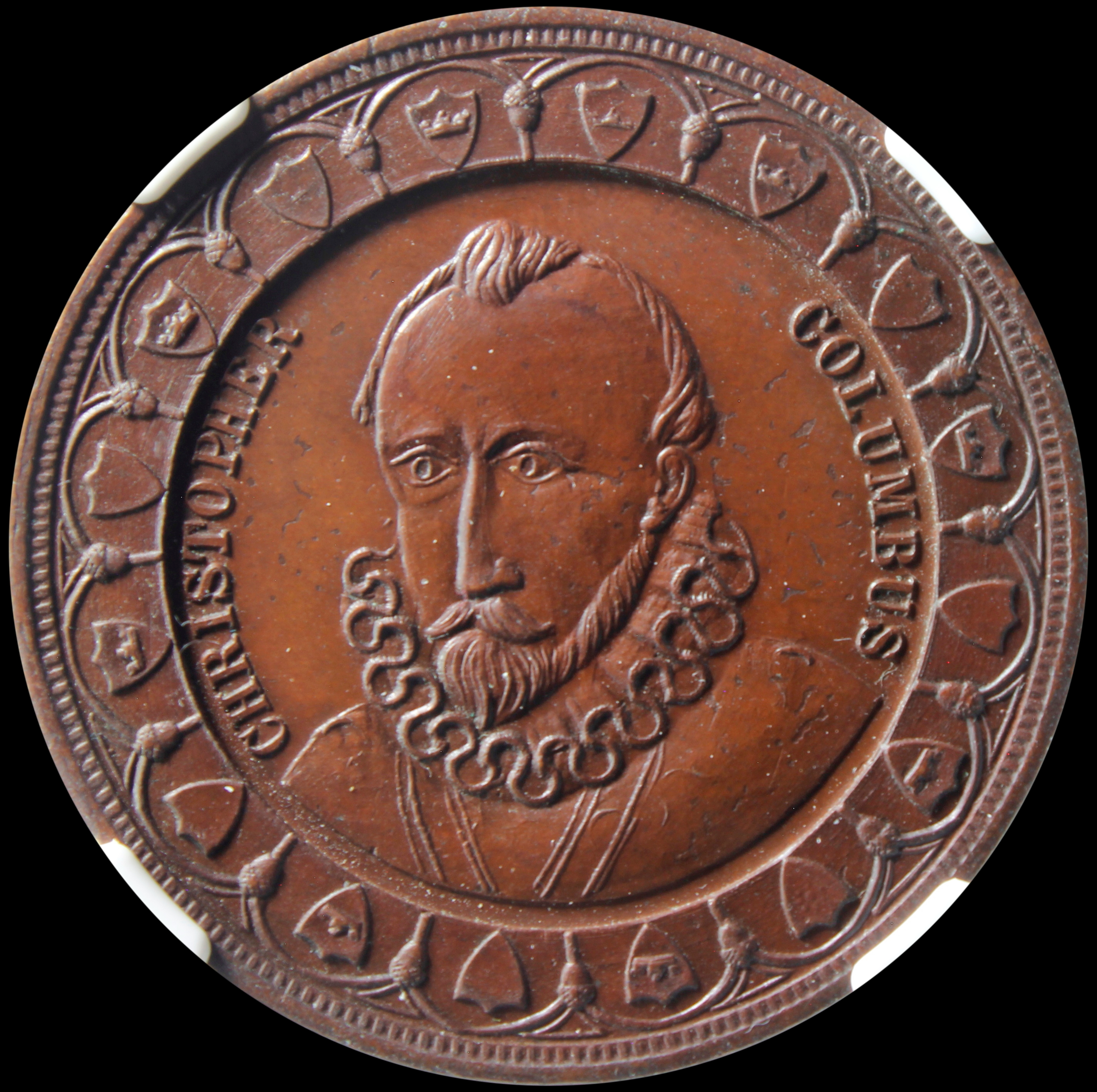 HK-230 1893 Columbian Columbus in Shield Border / Caravel SCD