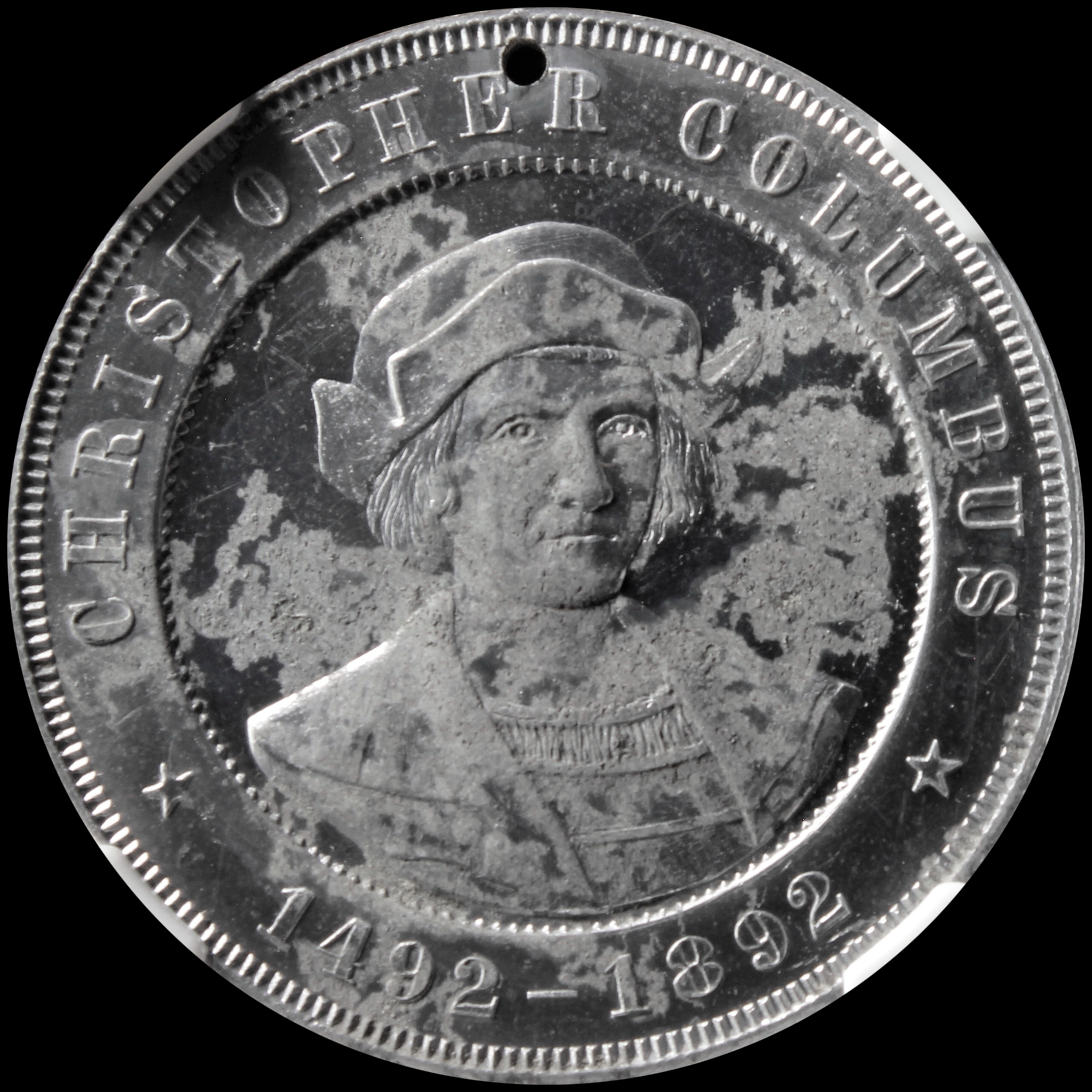 1892 Columbian Columbus Outer Ring Dates Below with Citizens of Chicago SCD