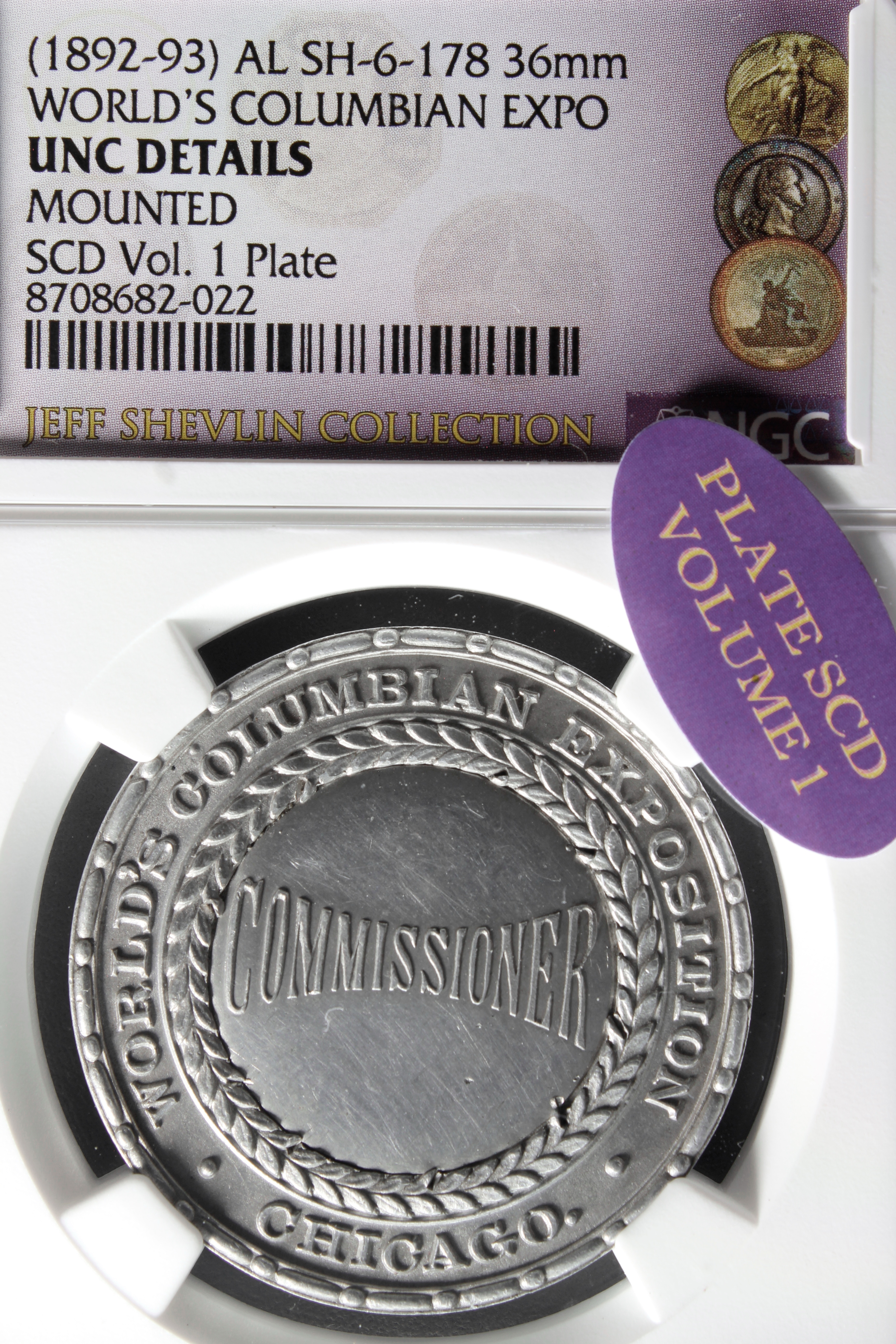 1892 Columbian Commissioners SCD