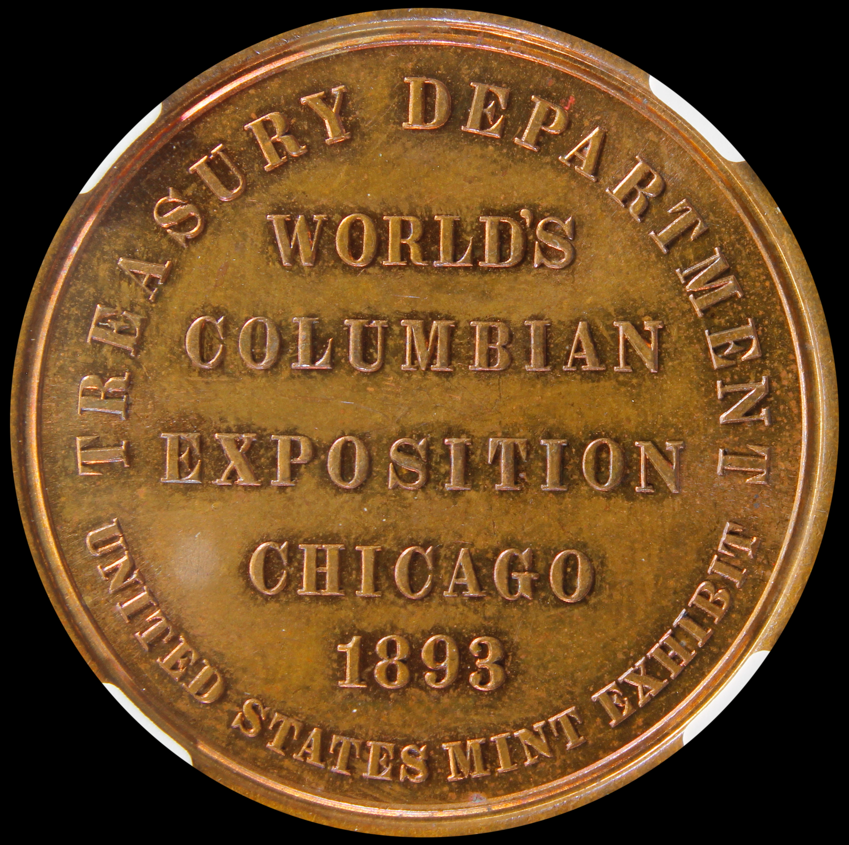HK-155D 1893 Columbian Exposition Small Letters EXCEPTIONALLY SCARCE BRONZE Official SCD