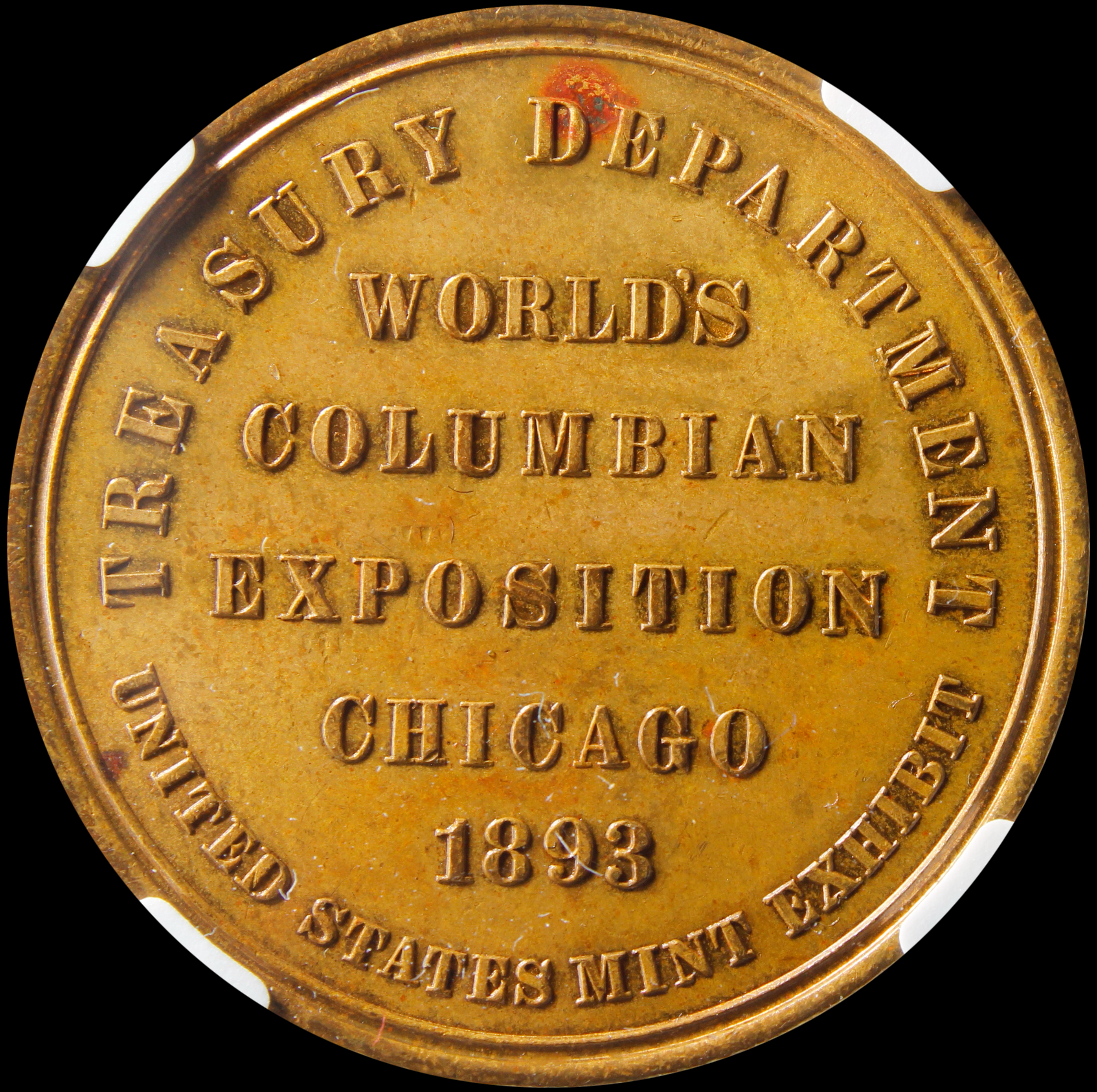 HK-155D 1893 Columbian Exposition Small Letters EXCEPTIONALLY SCARCE BRONZE Official SCD