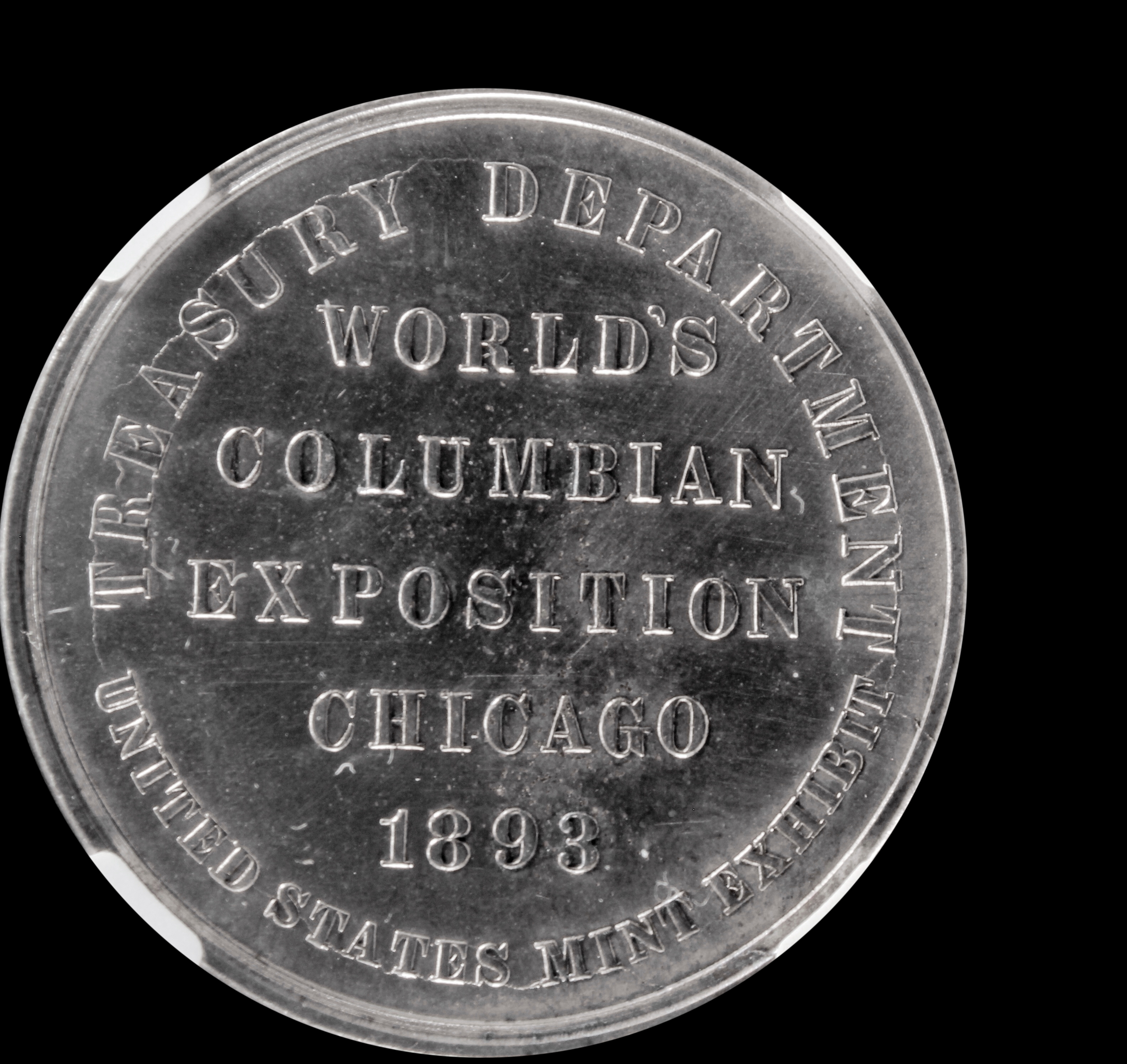 HK-154 1893 Columbian Exposition Large Letters Silver-Plated Official SCD