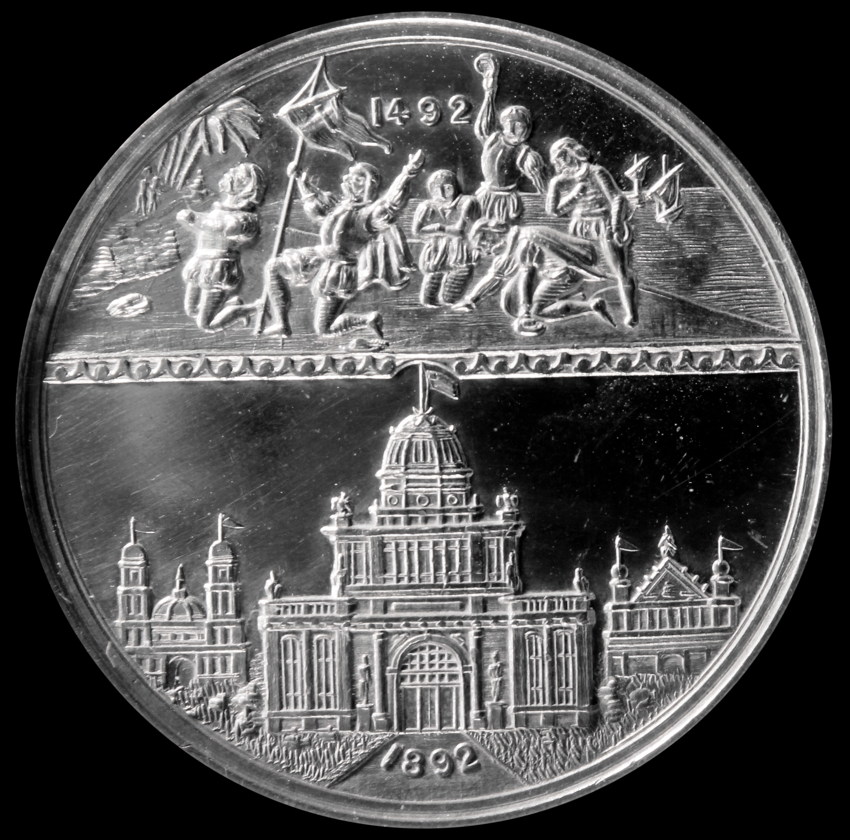 HK-239 UNLISTED 1893 Columbian Exposition Statue SCD – unlisted in white metal
