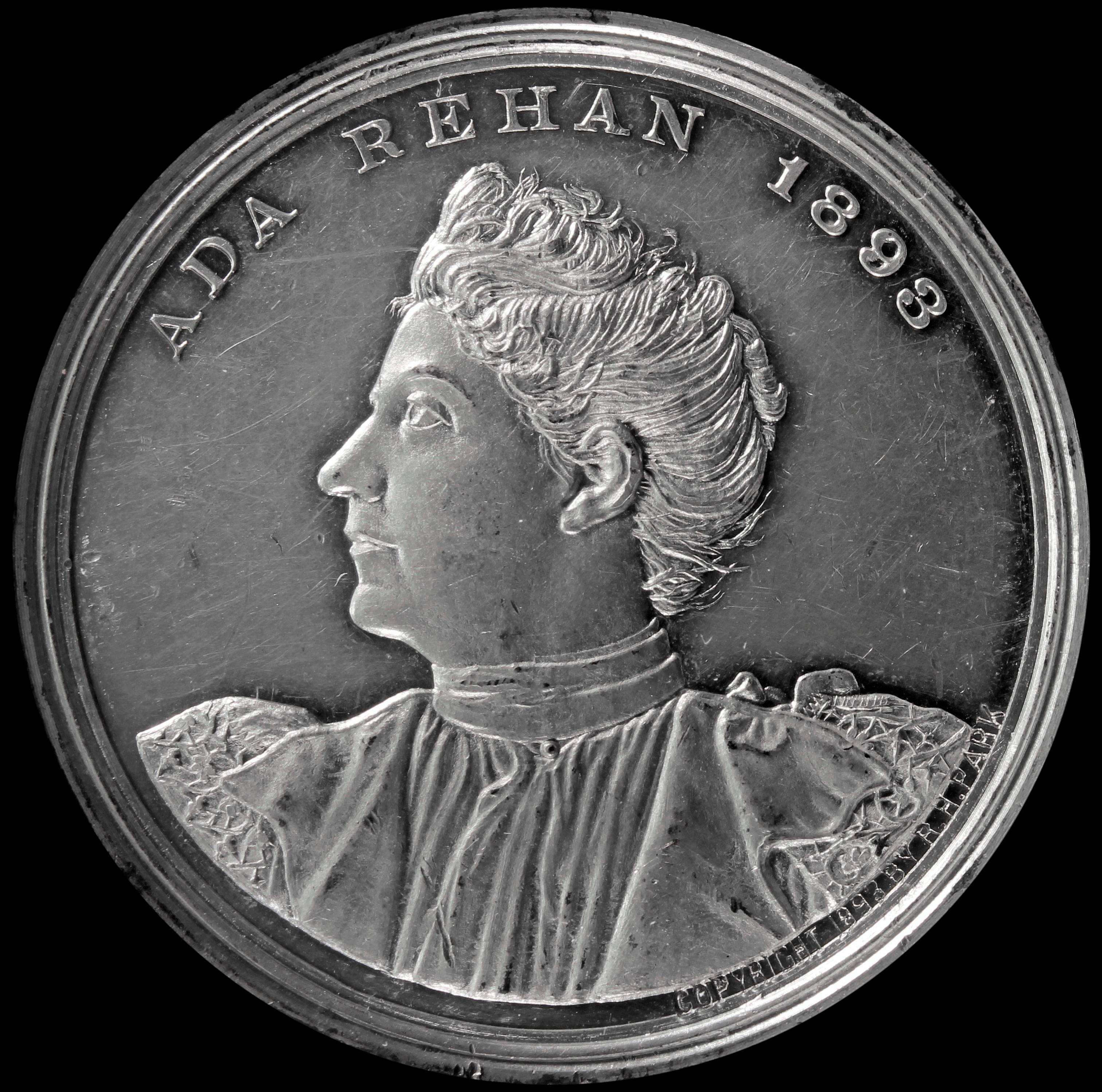 HK-767A 1893 Columbian Montana State Ada Rehan SCD – Unlisted in White Metal