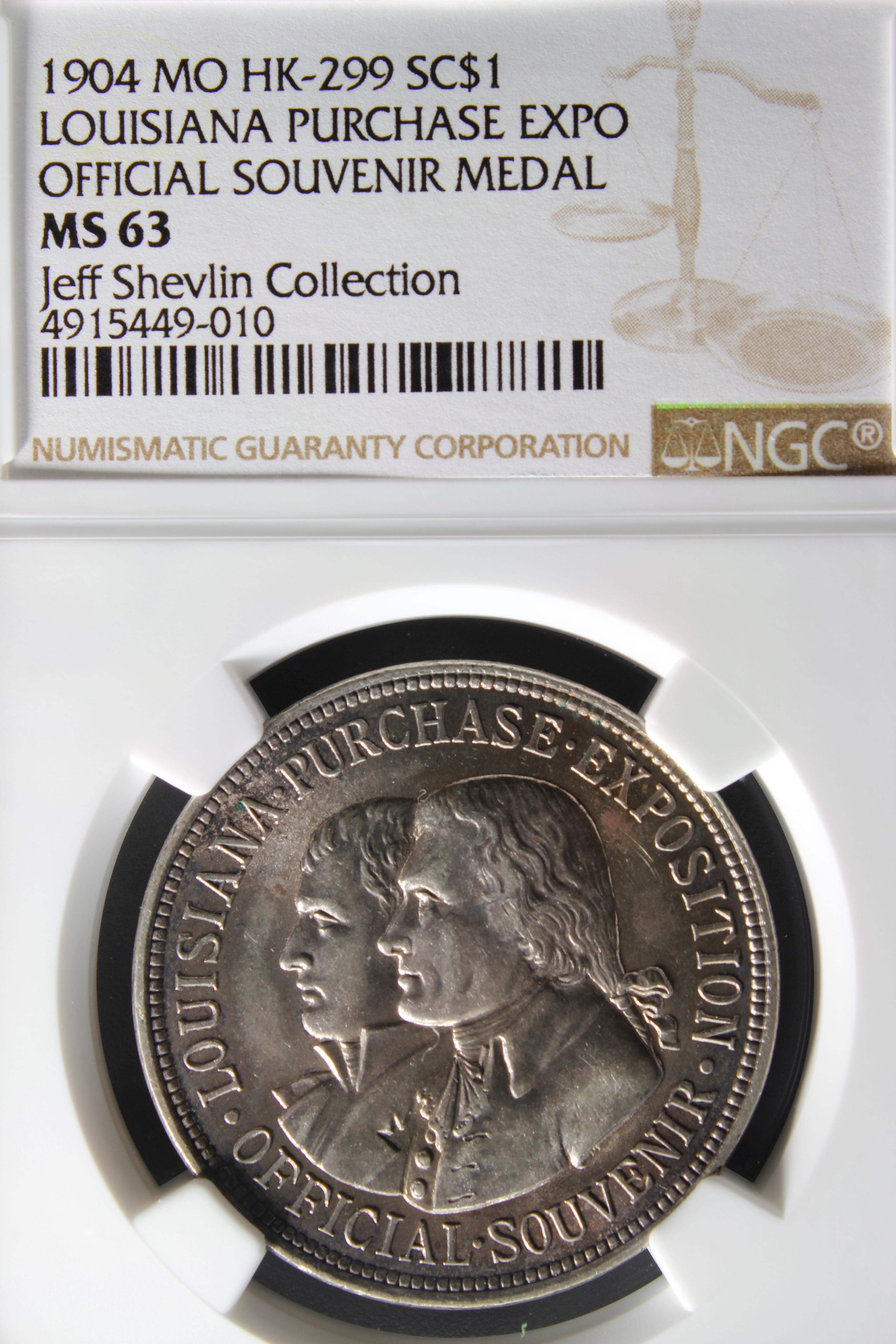 HK-299 1904 Louisiana Purchase Exposition Official SCD – Silver