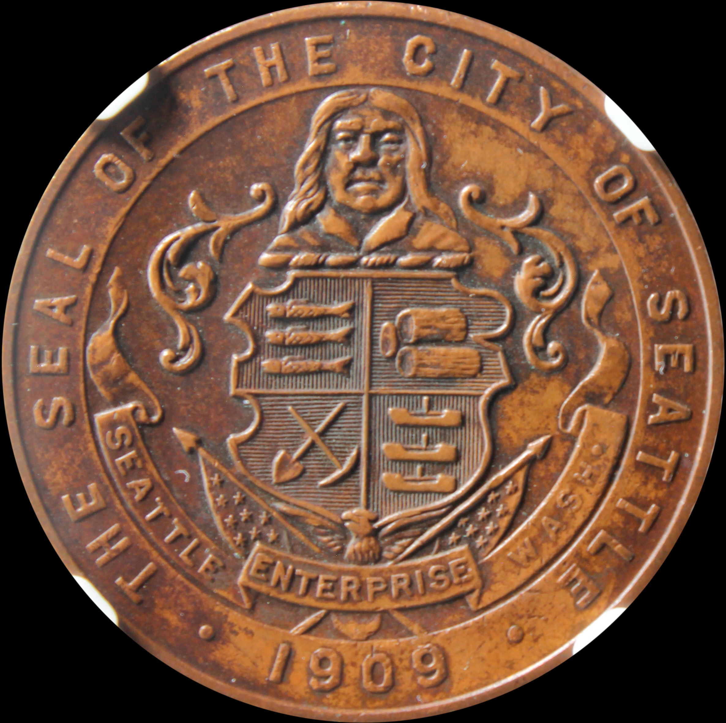 HK-355 1909 Alaska-Yukon-Pacific Exposition Official SCD – Copper