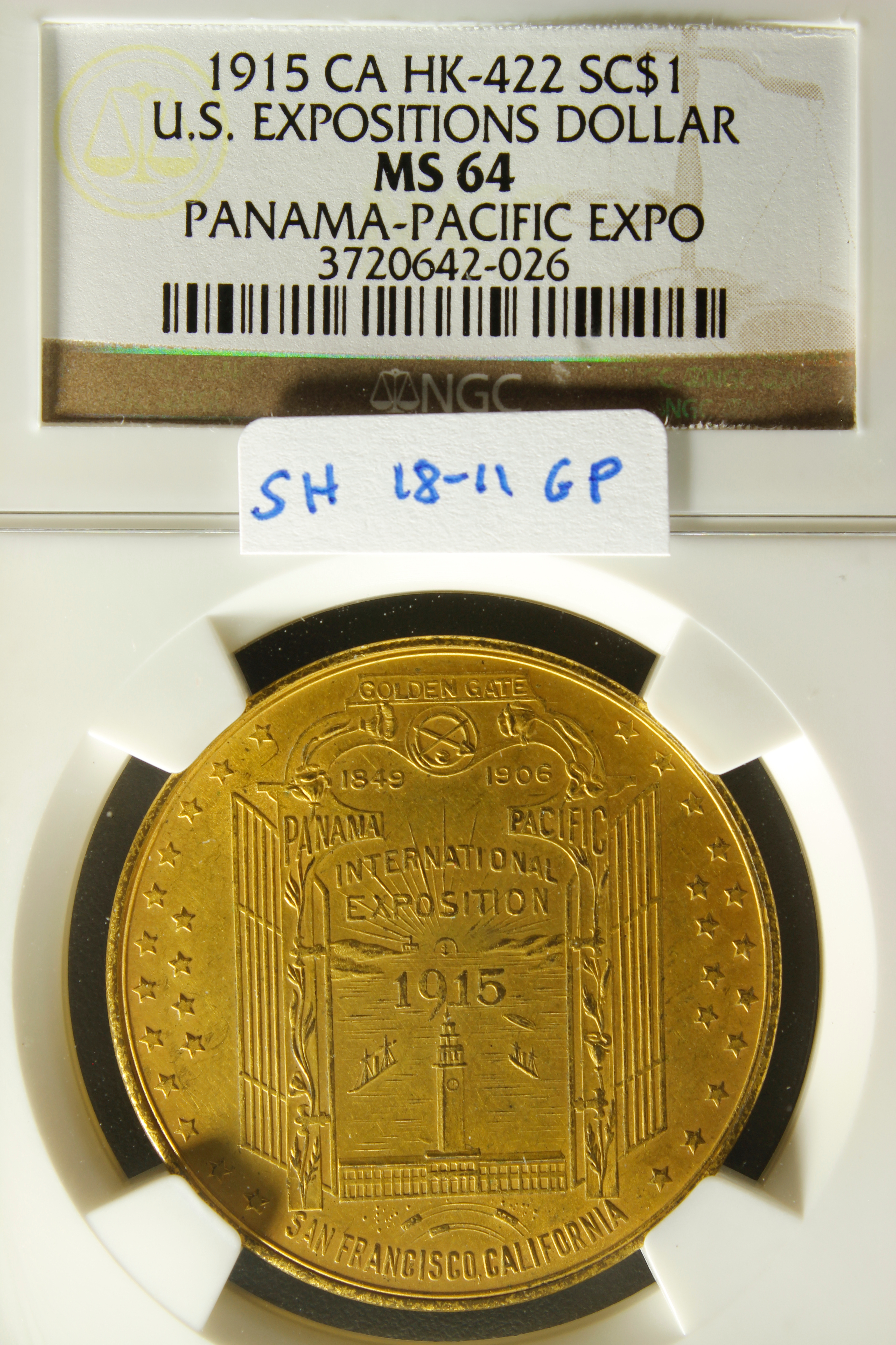 HK-422 1915 Panama-Pacific International Exposition Hensley U.S. Expositions SCD – Upper Variety