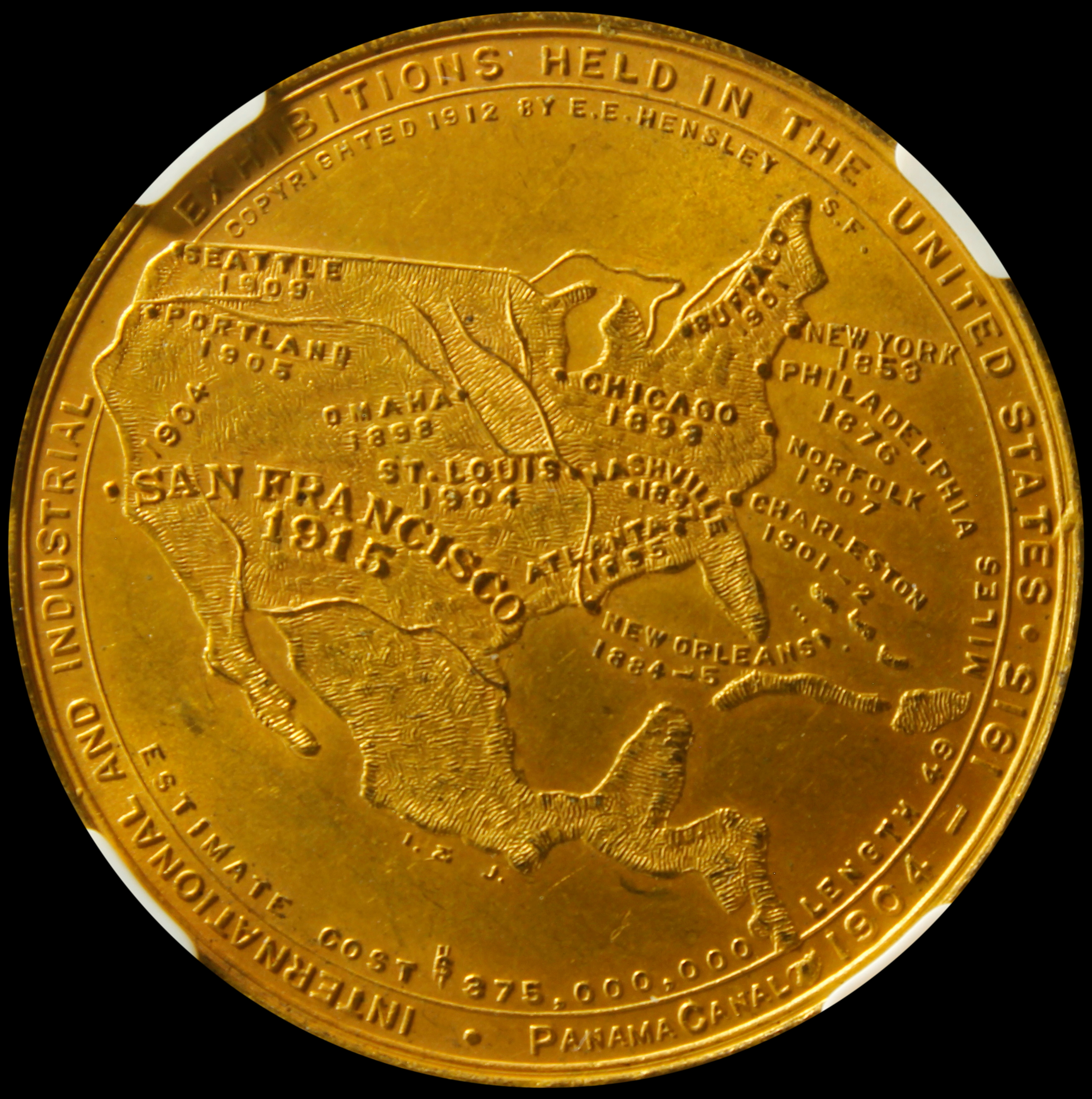 HK-422 1915 Panama-Pacific International Exposition Hensley U.S. Expositions SCD – Upper Variety