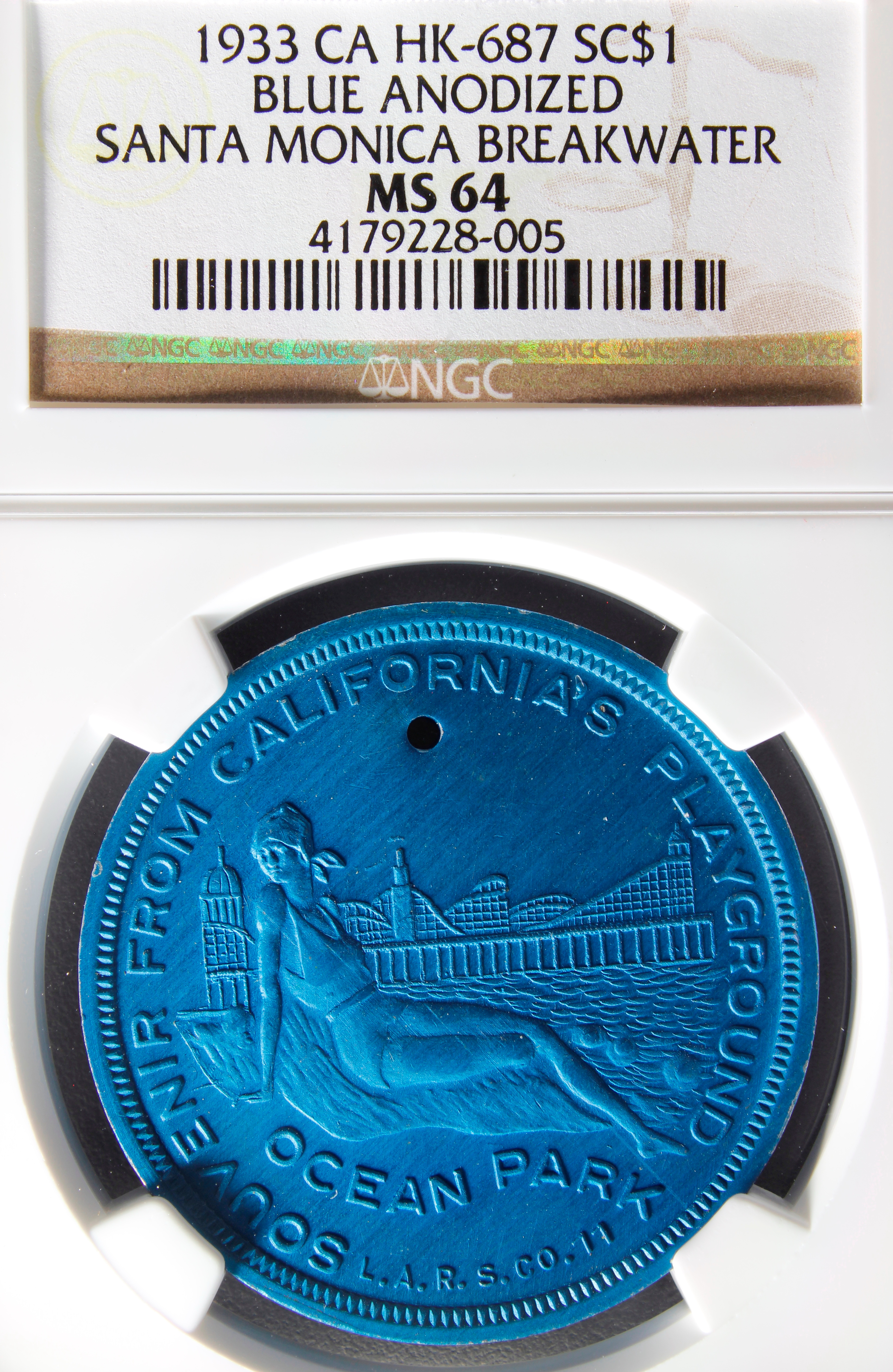 HK-687 1933 Santa Monica Breakwater Blue Anodized Aluminum SCD
