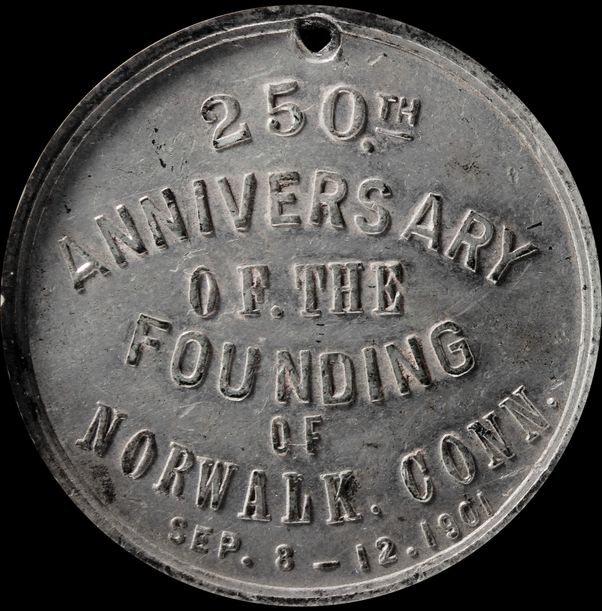 HK-647A 1901 Norwalk, Connecticut 250th Anniversary SCD