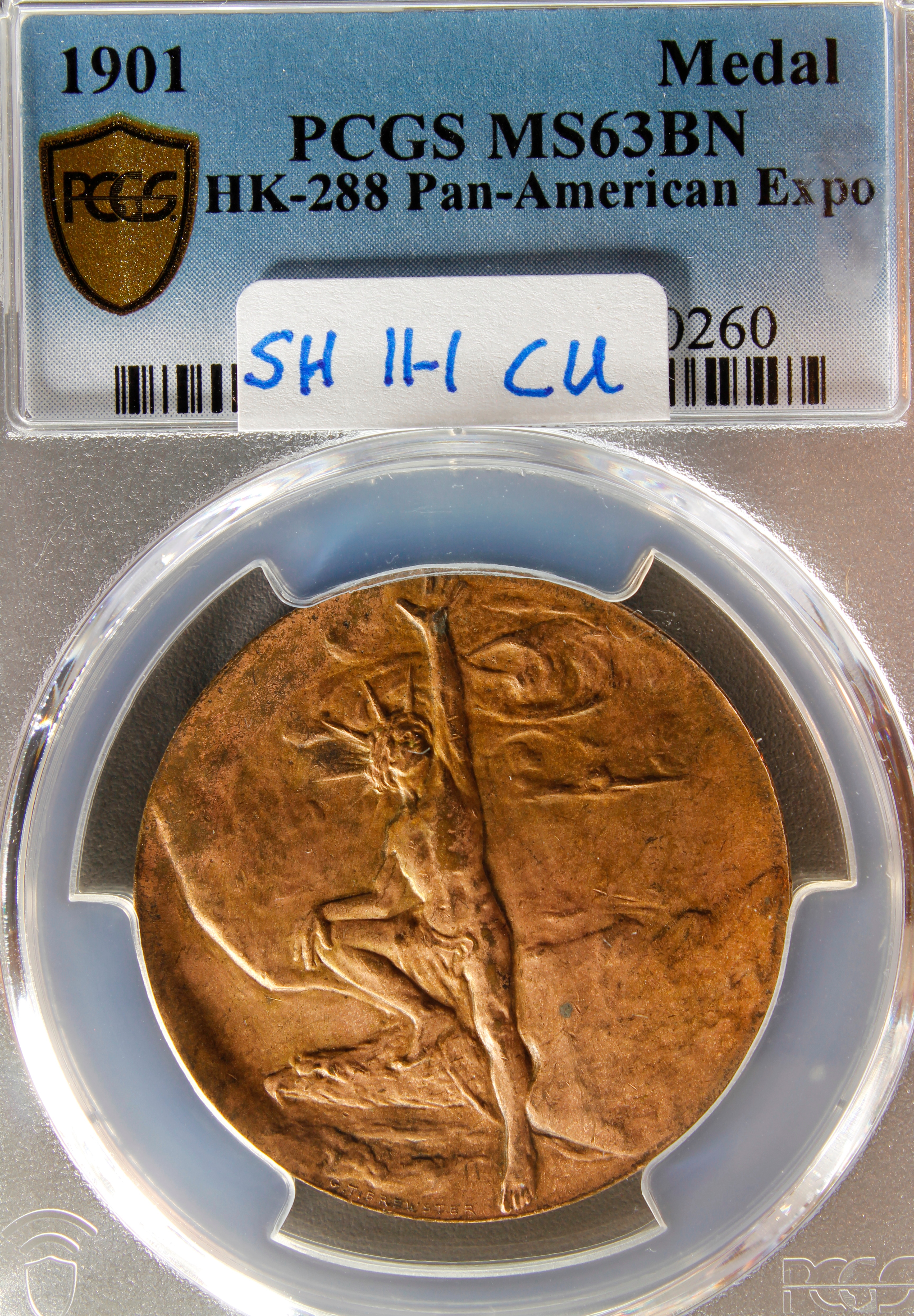 HK-288 1901 Pan-American Exposition Official “COPPER” SCD