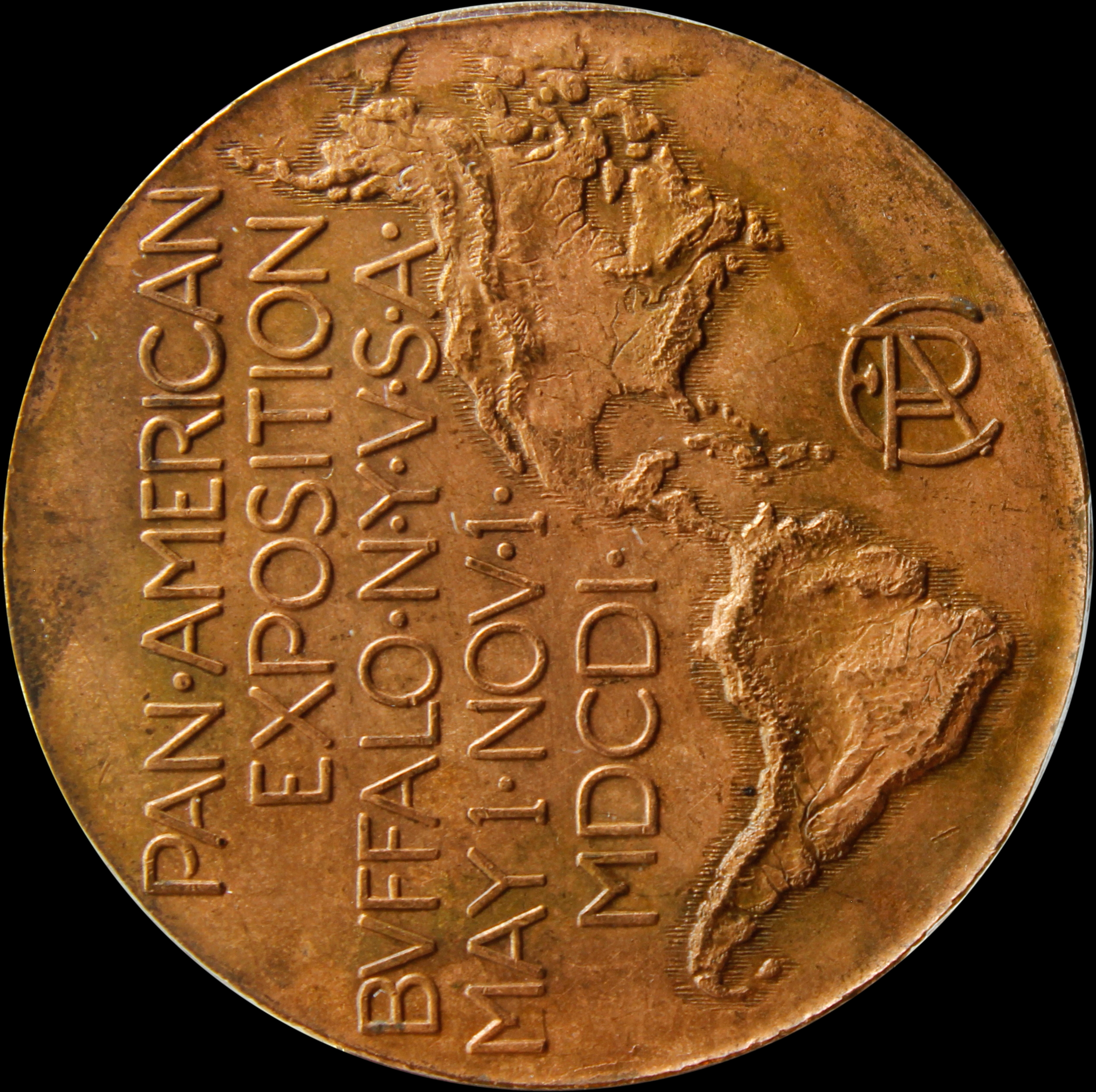 HK-288 1901 Pan-American Exposition Official “COPPER” SCD