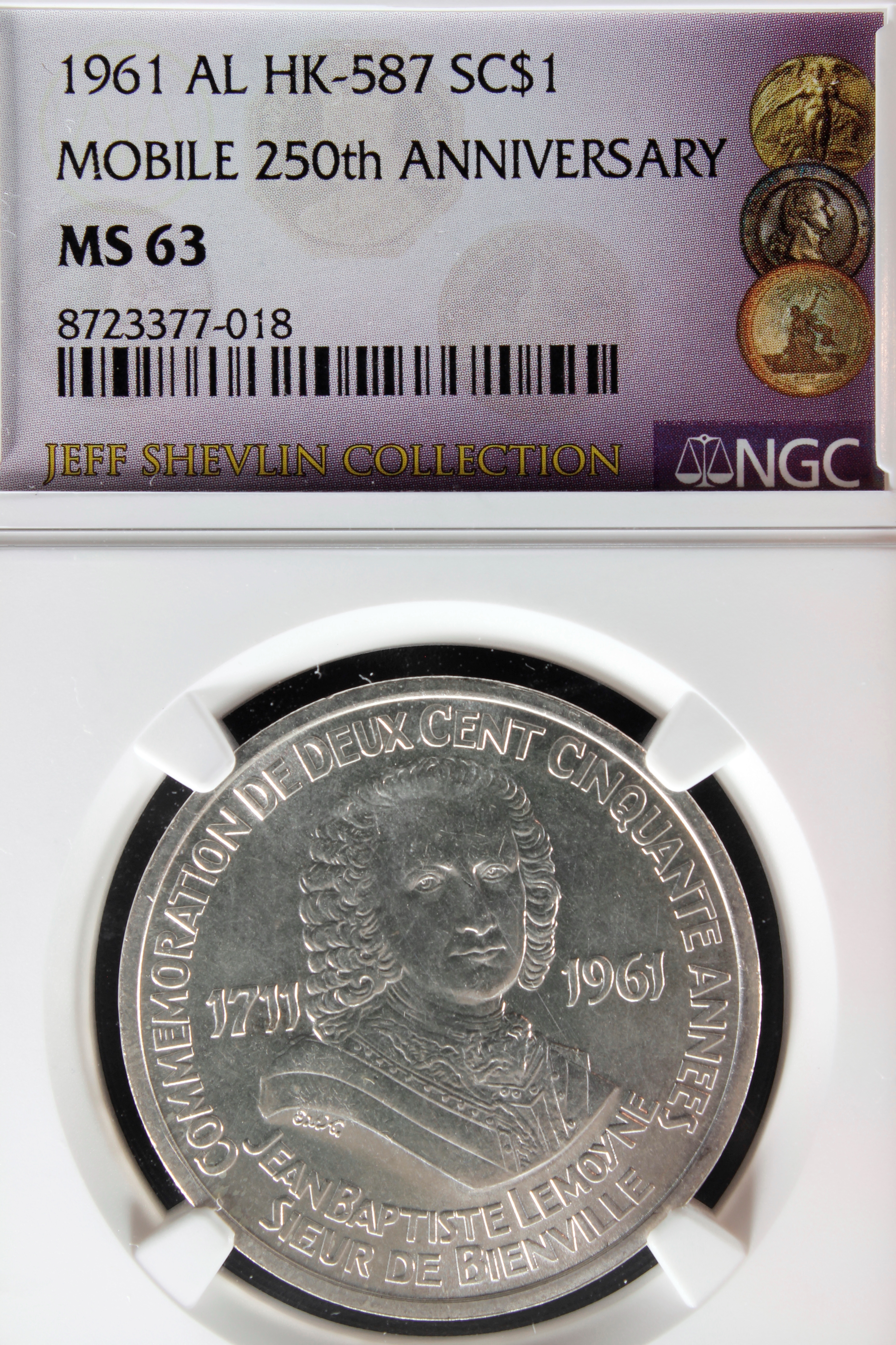 HK-587 1961 Mobile Alabama 250th Anniversary SCD